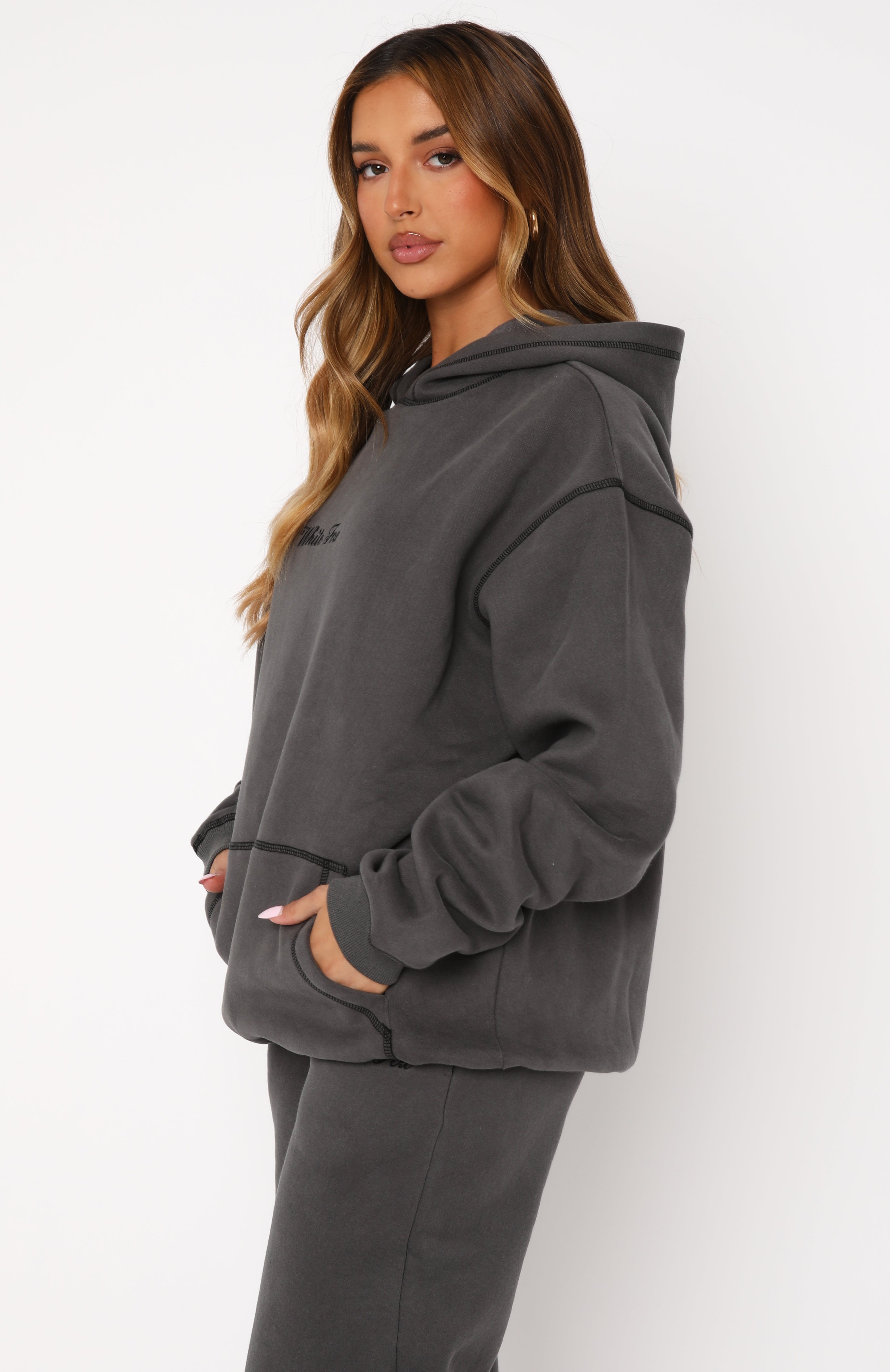Instant Attraction Oversized Hoodie Charcoal