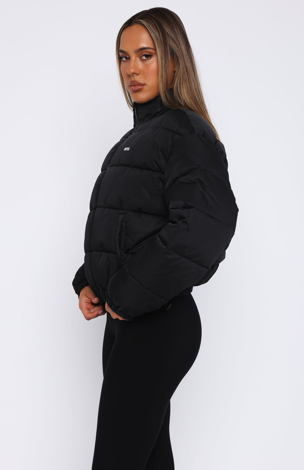 Summit Zip Through Puffer Black