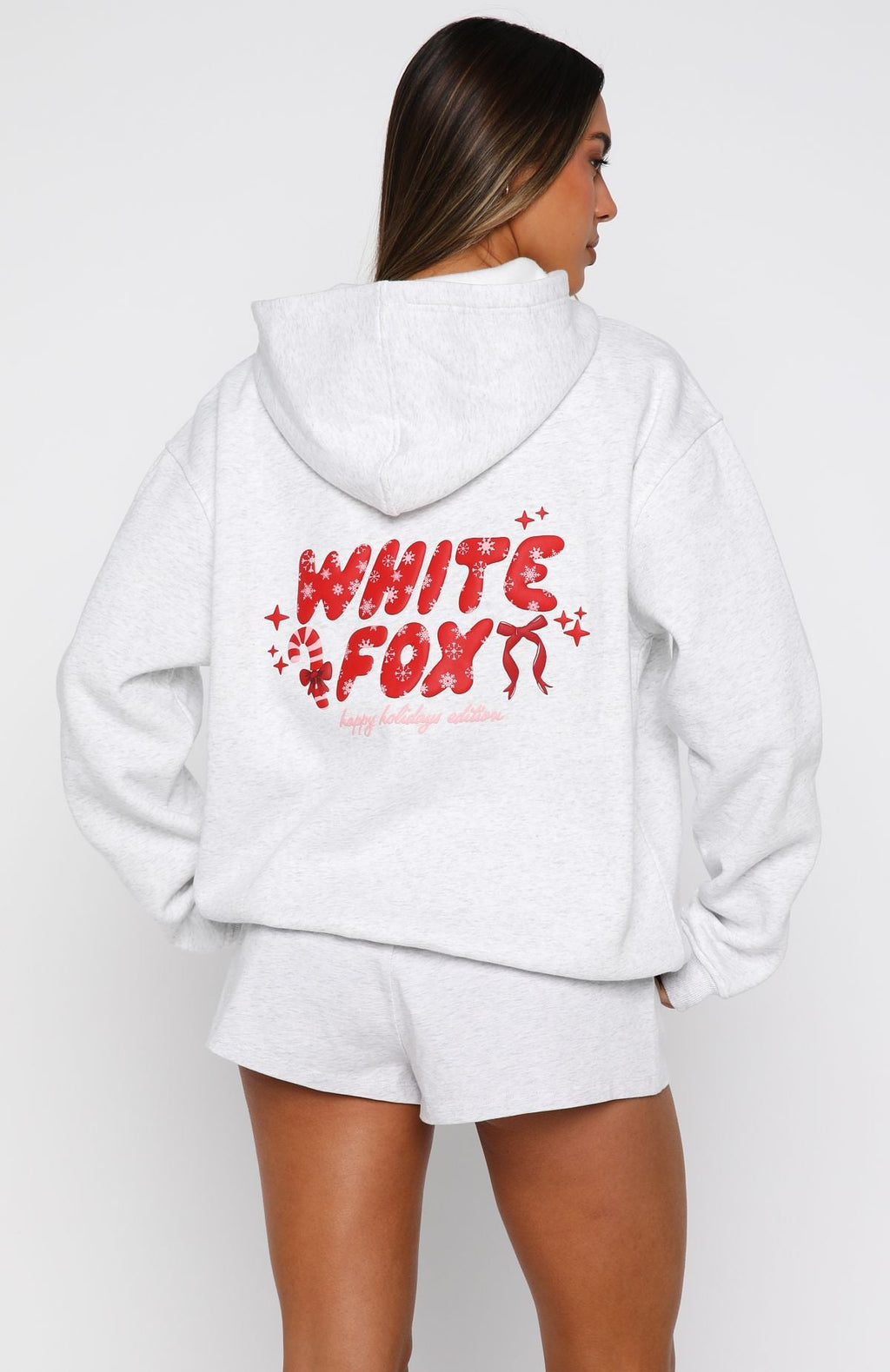 Christmas Feeling Oversized Hoodie Grey Marle