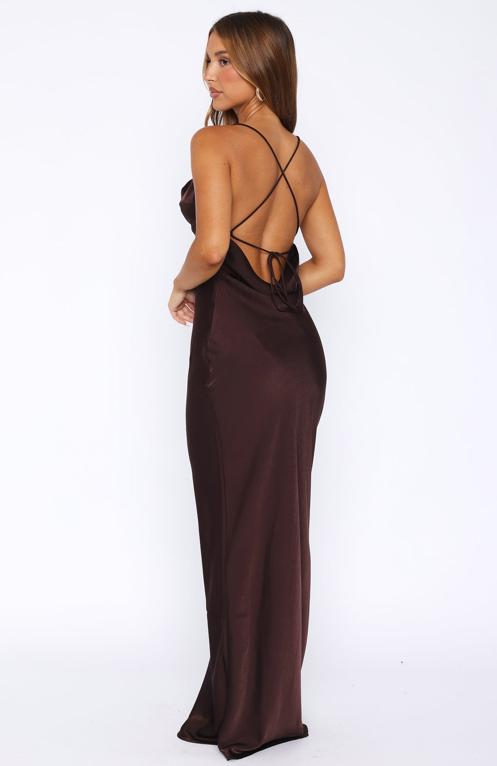Over My Head Maxi Dress Chocolate