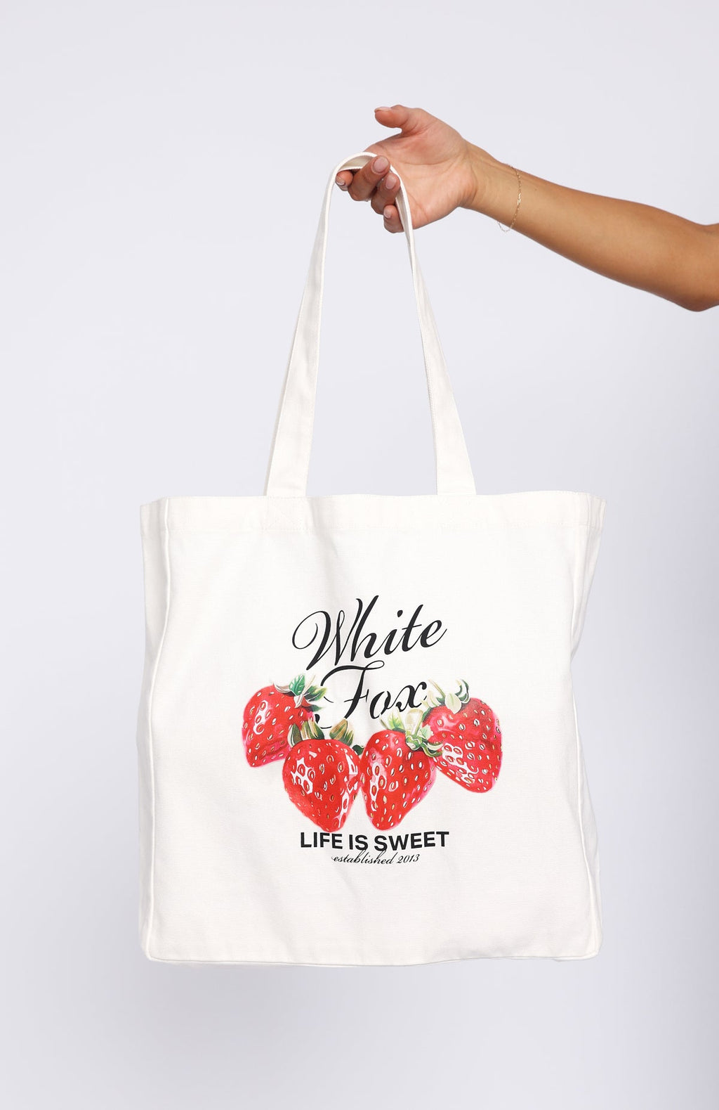 Life Is Sweet Tote Bag Off White