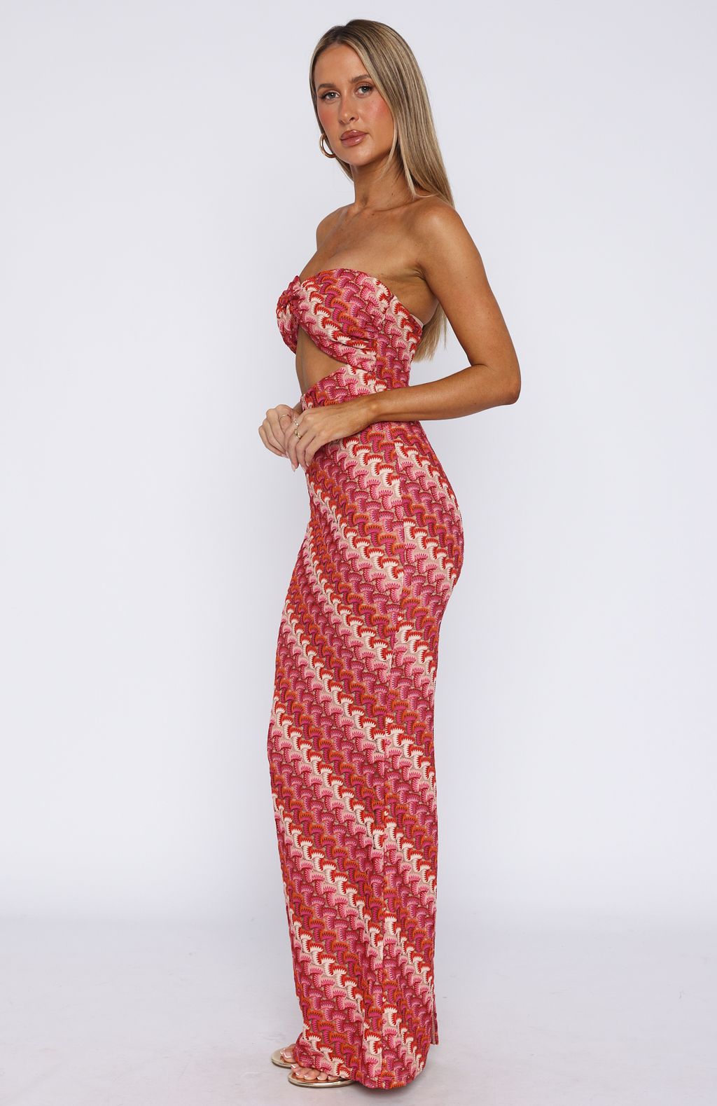 Rock Your World Strapless Maxi Dress Berry