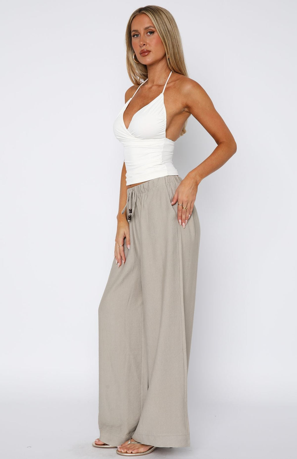 Loving Me Linen Pants Beige