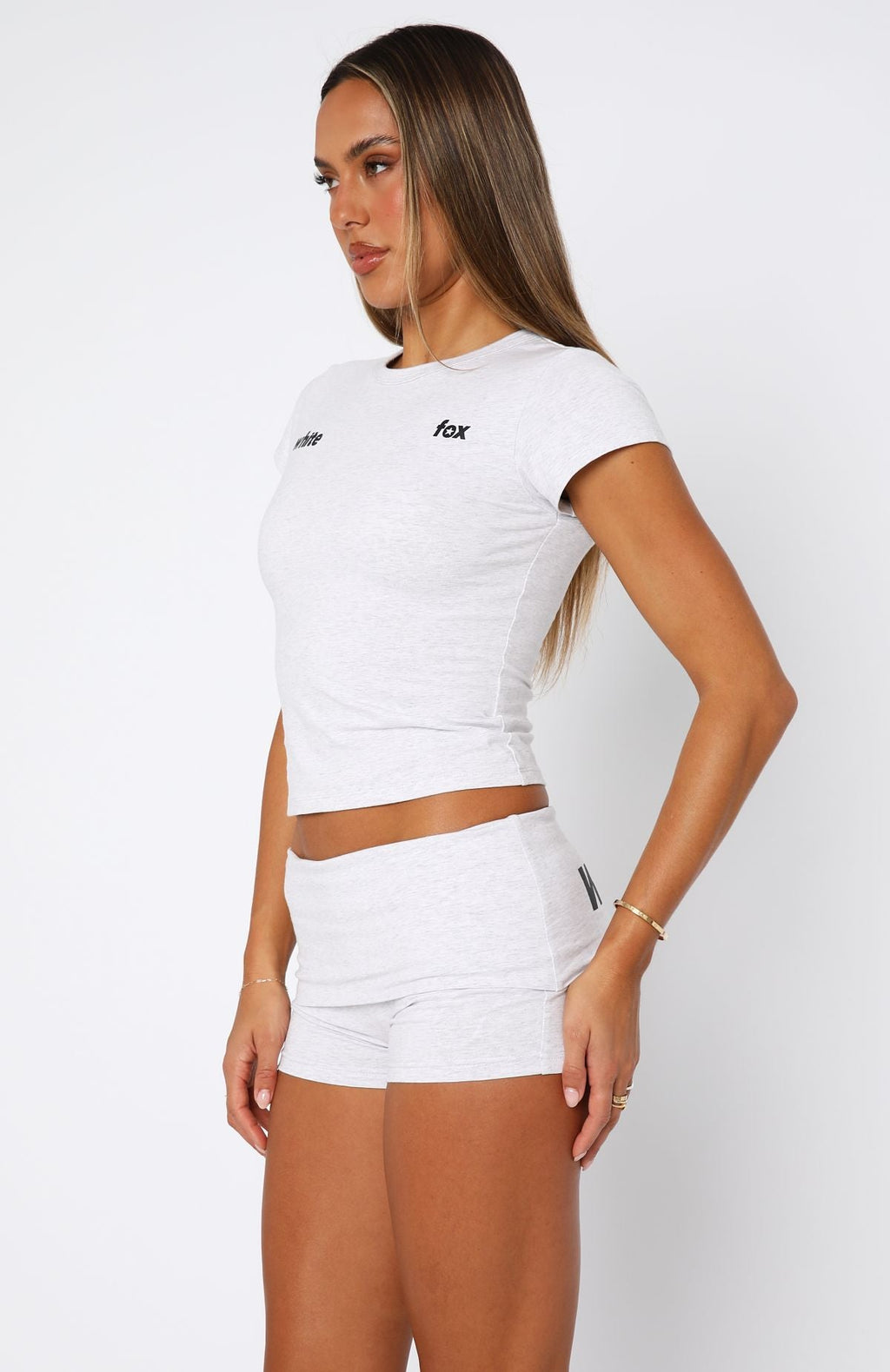 From The Archives Gigi Baby Tee Grey Marle