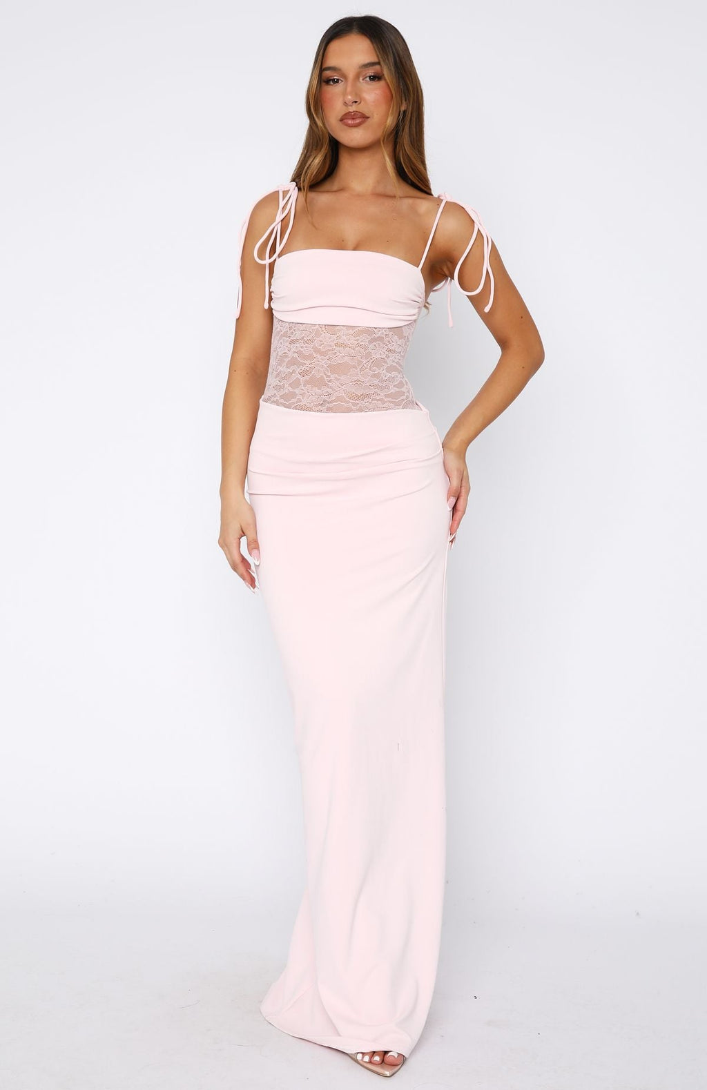Compliment Me Maxi Dress Baby Pink