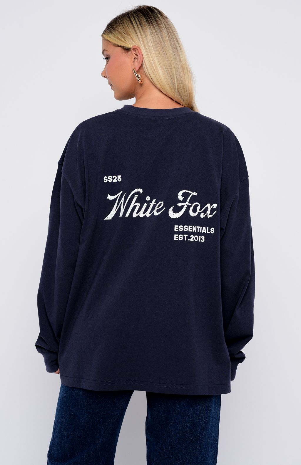 The Good Life Back Long Sleeve Tee Navy
