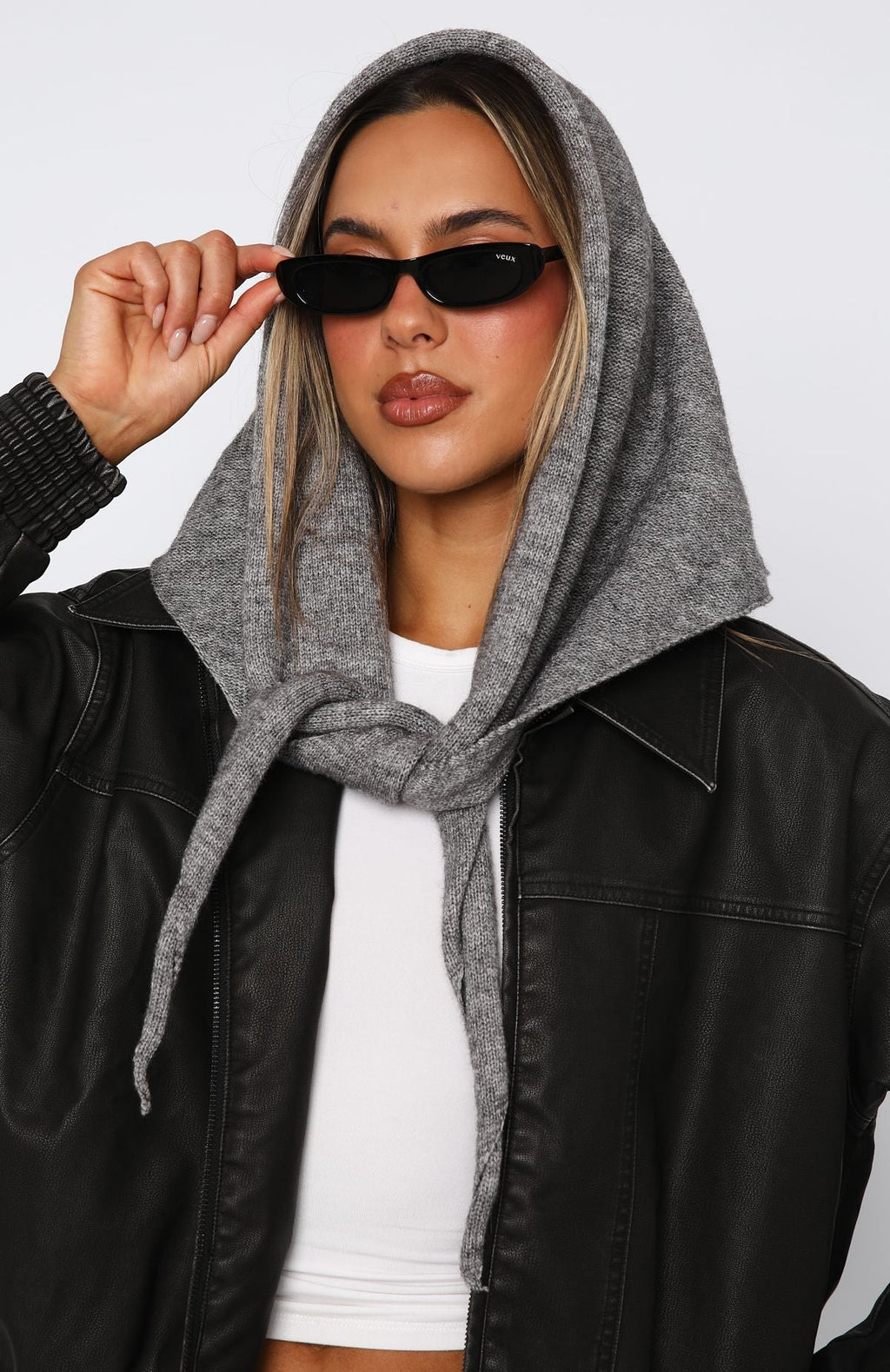 Audrey Triangle Scarf Charcoal