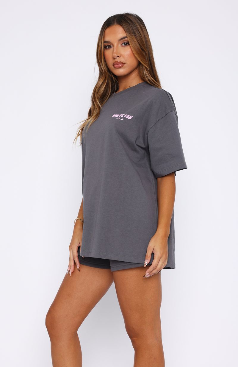 Offstage Back Graphic Oversized Tee Volcanic