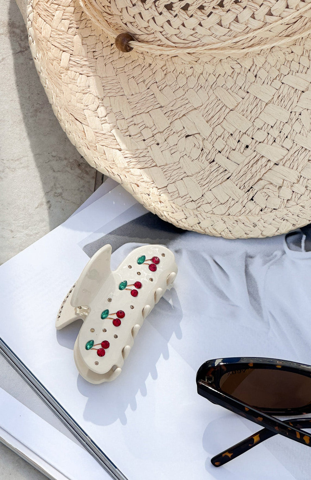 Cherry Love Hair Clip Cream