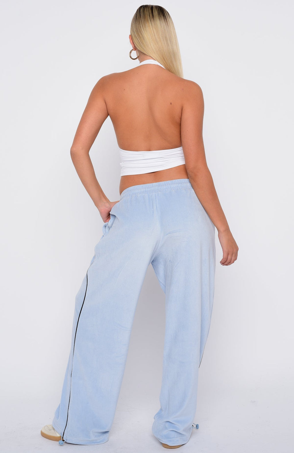 Soul Fire Velour Pants Baby Blue