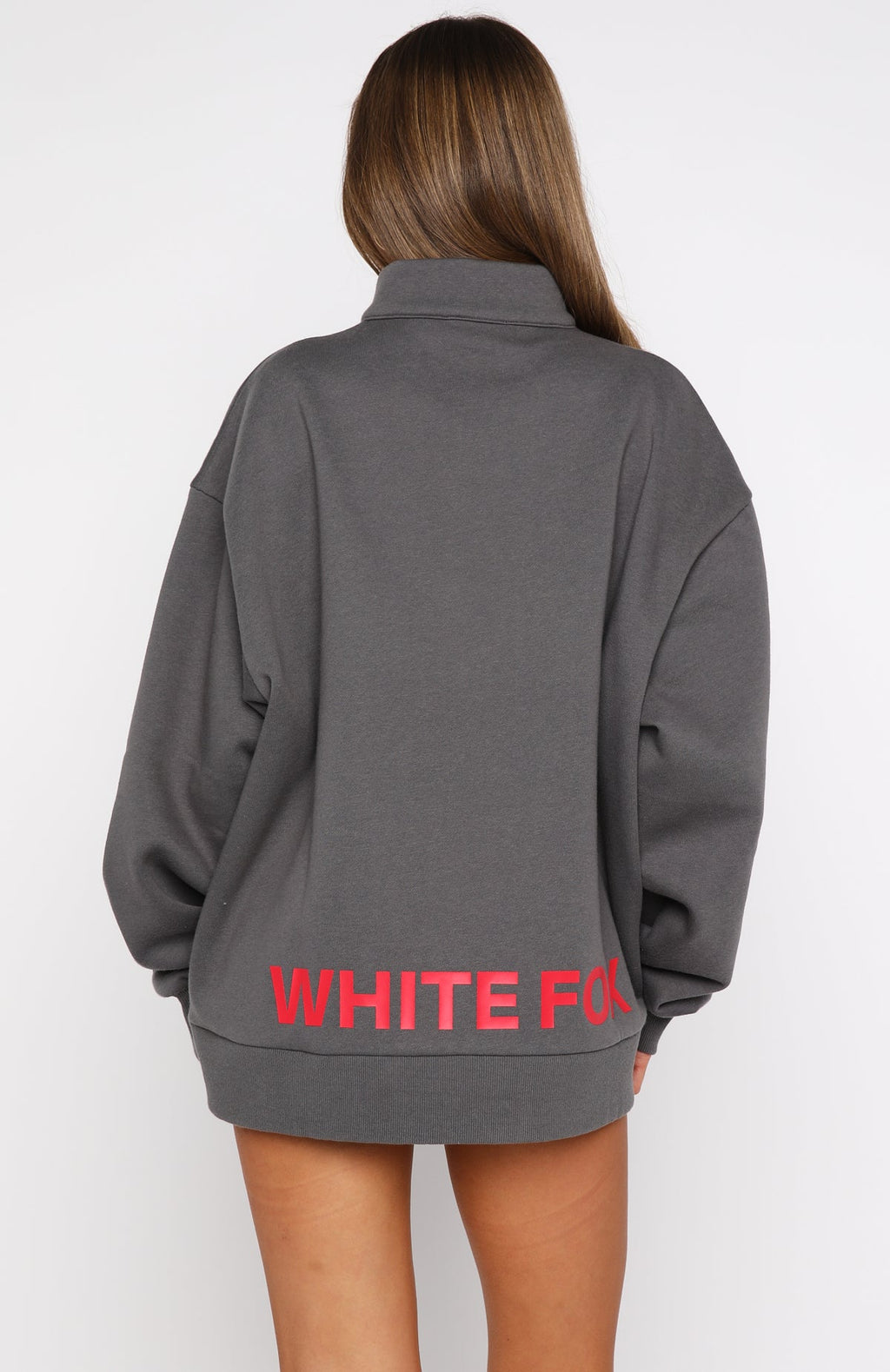 Caught Up With You Zip Front Sweater Volcanic