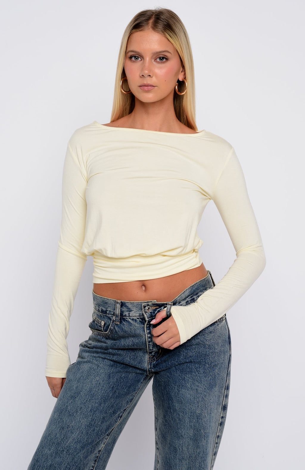 Love On Lock Long Sleeve Top Cream