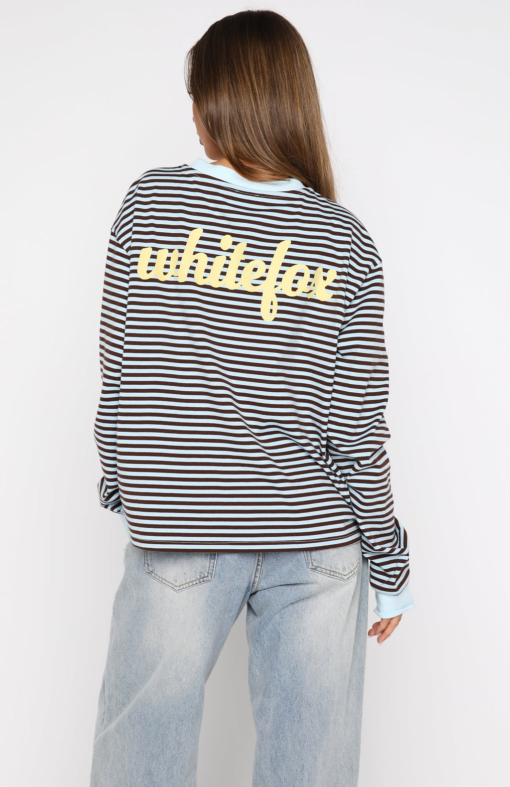 Catch The Drift Long Sleeve Tee Blue/Choc Stripe