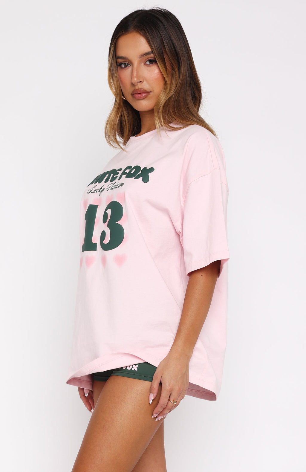 Lucky Thirteen Charise Oversized Tee Soft Pink