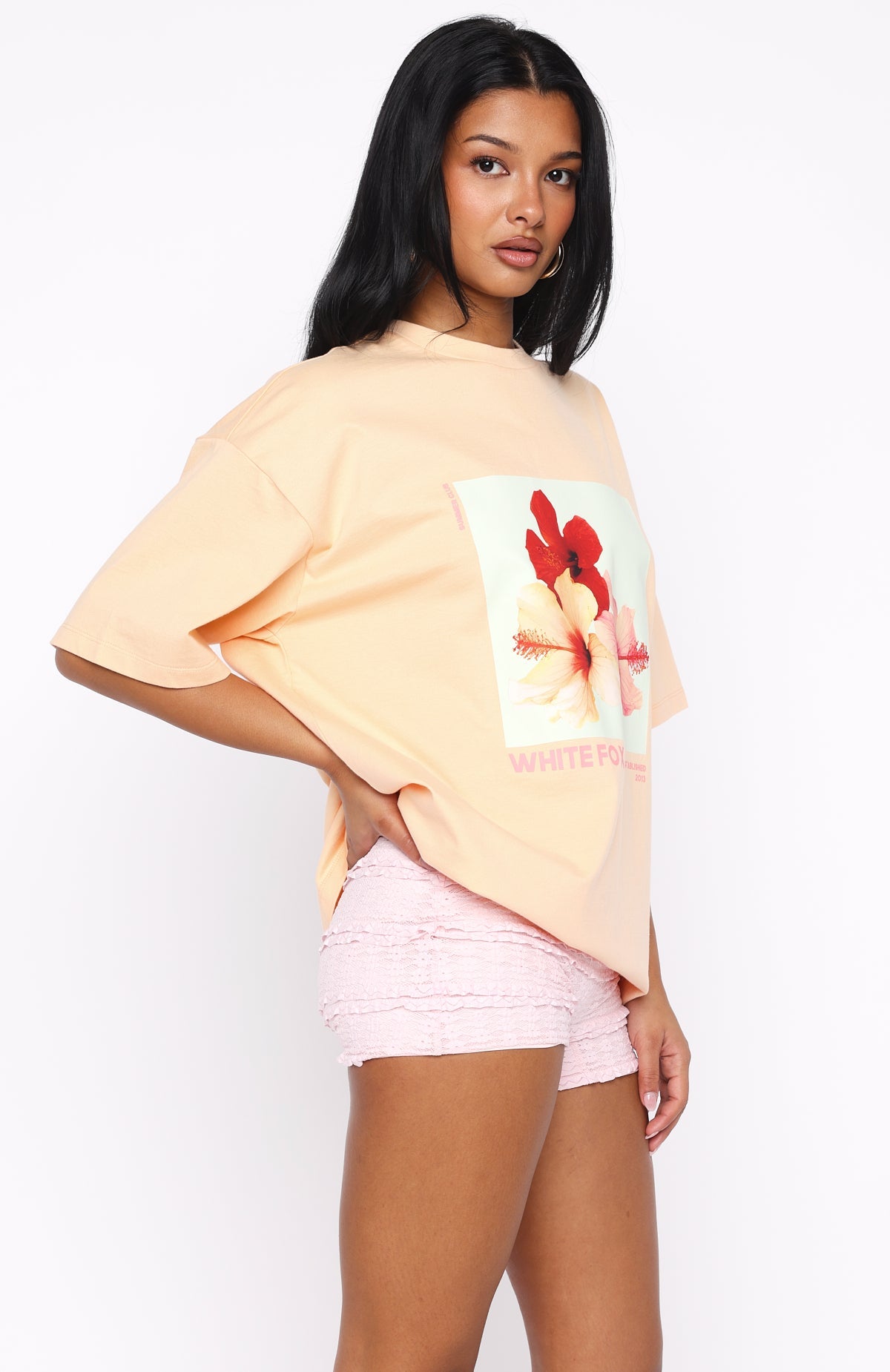 In With The New Oversized Tee Peach