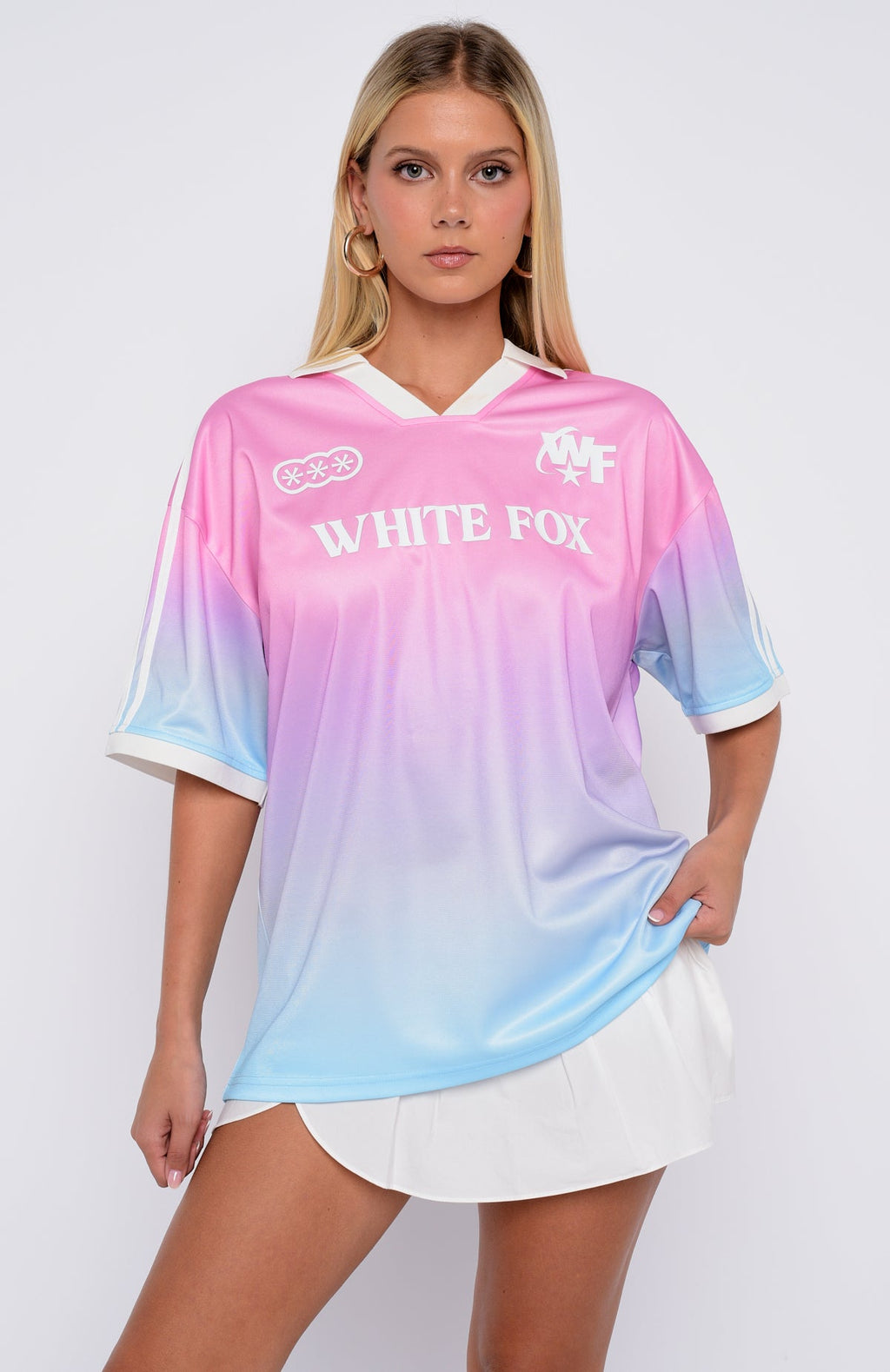Staying With You Oversized Jersey Pink/Blue