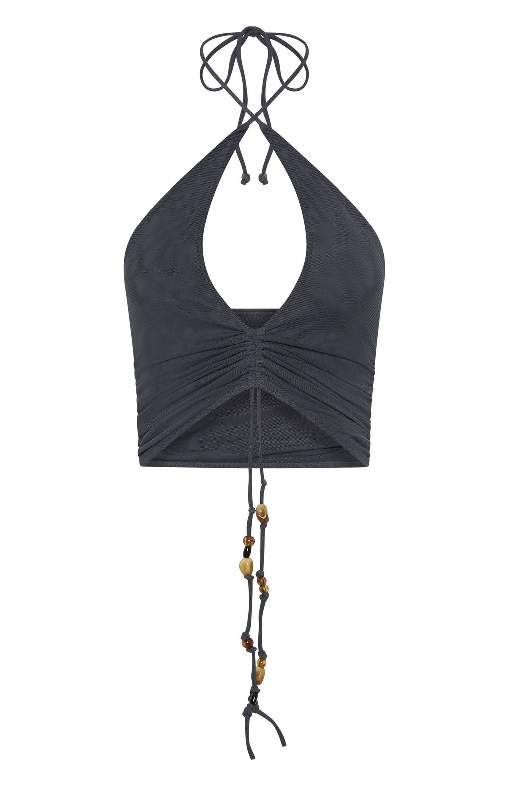 To My Heart Halter Top Charcoal