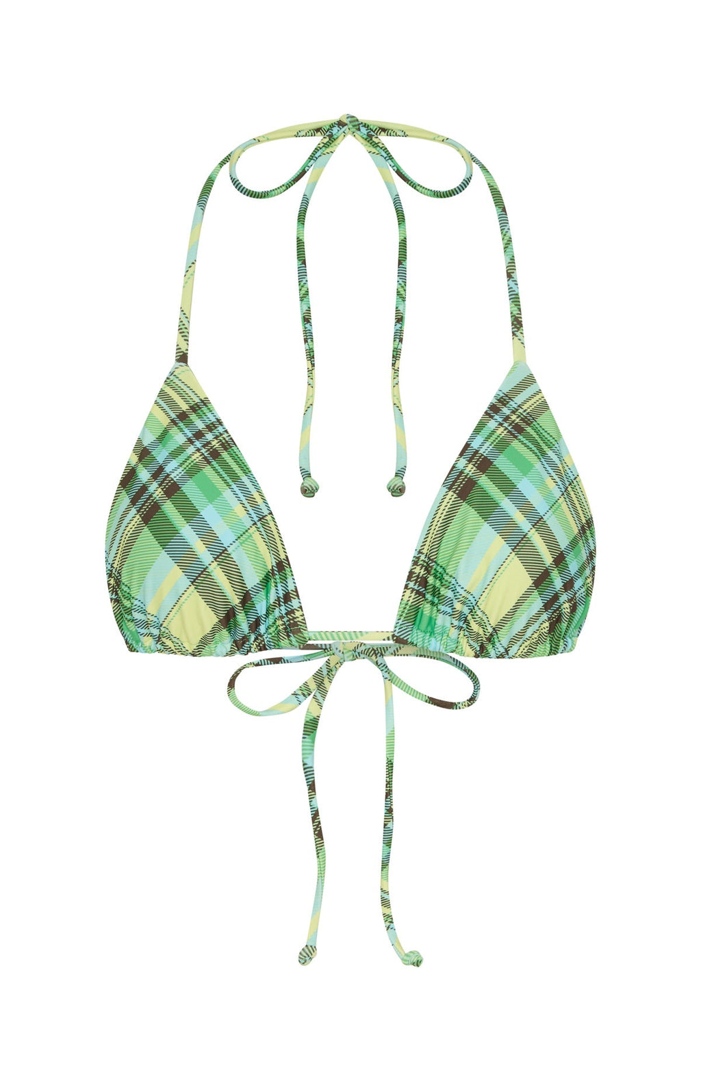 Golden Hour Bikini Top Citrus Check