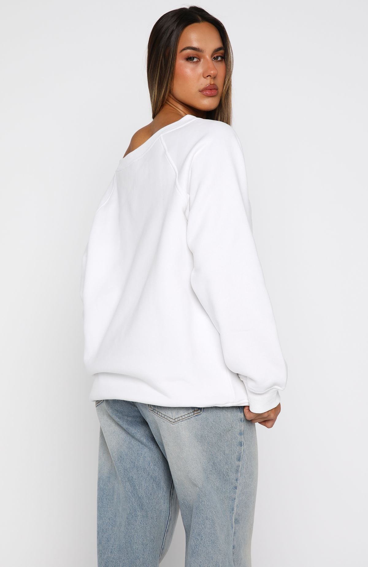 Cuddly Christmas Off Shoulder Sweater White