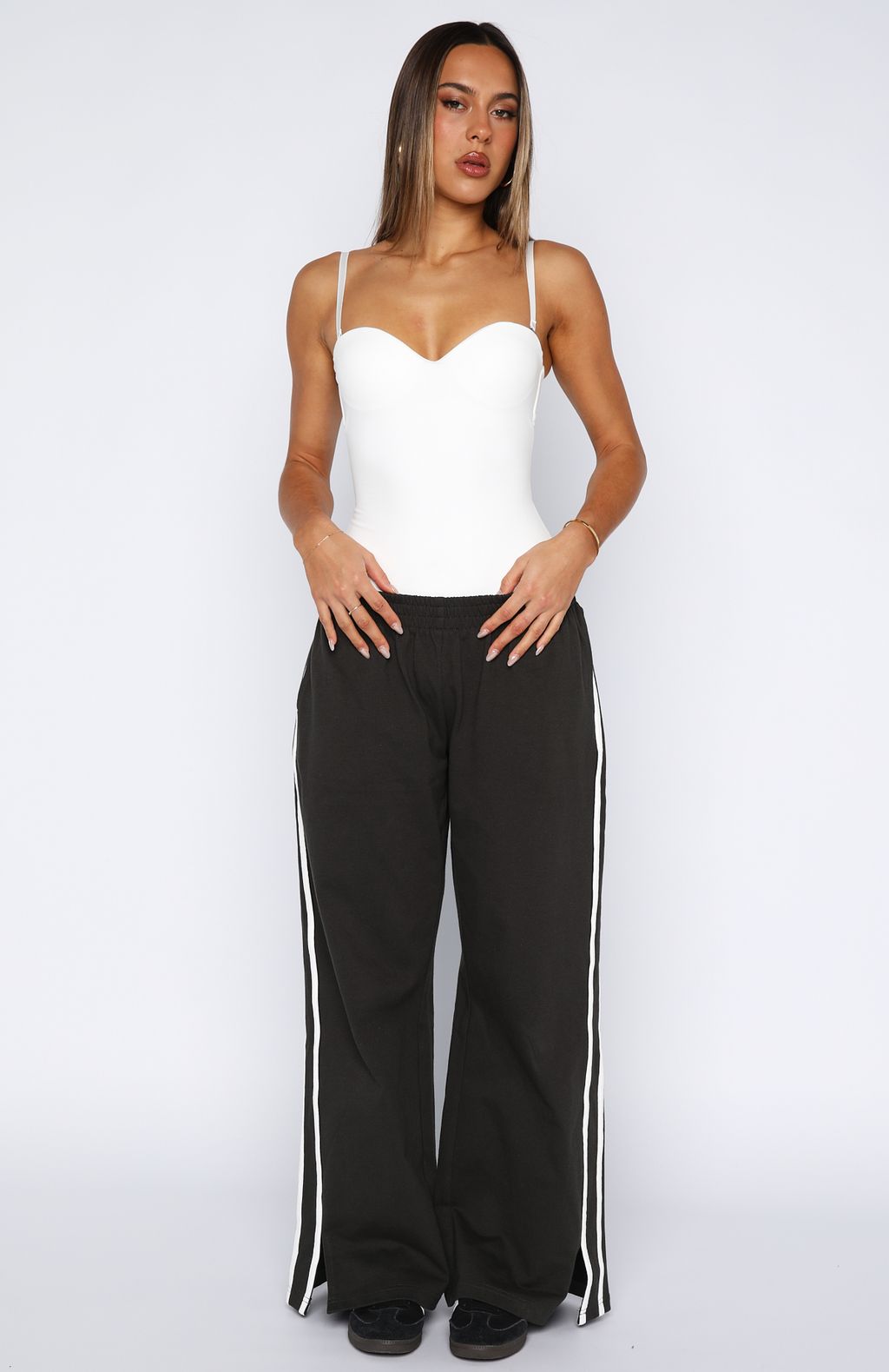 Make Me Promises Pants Charcoal