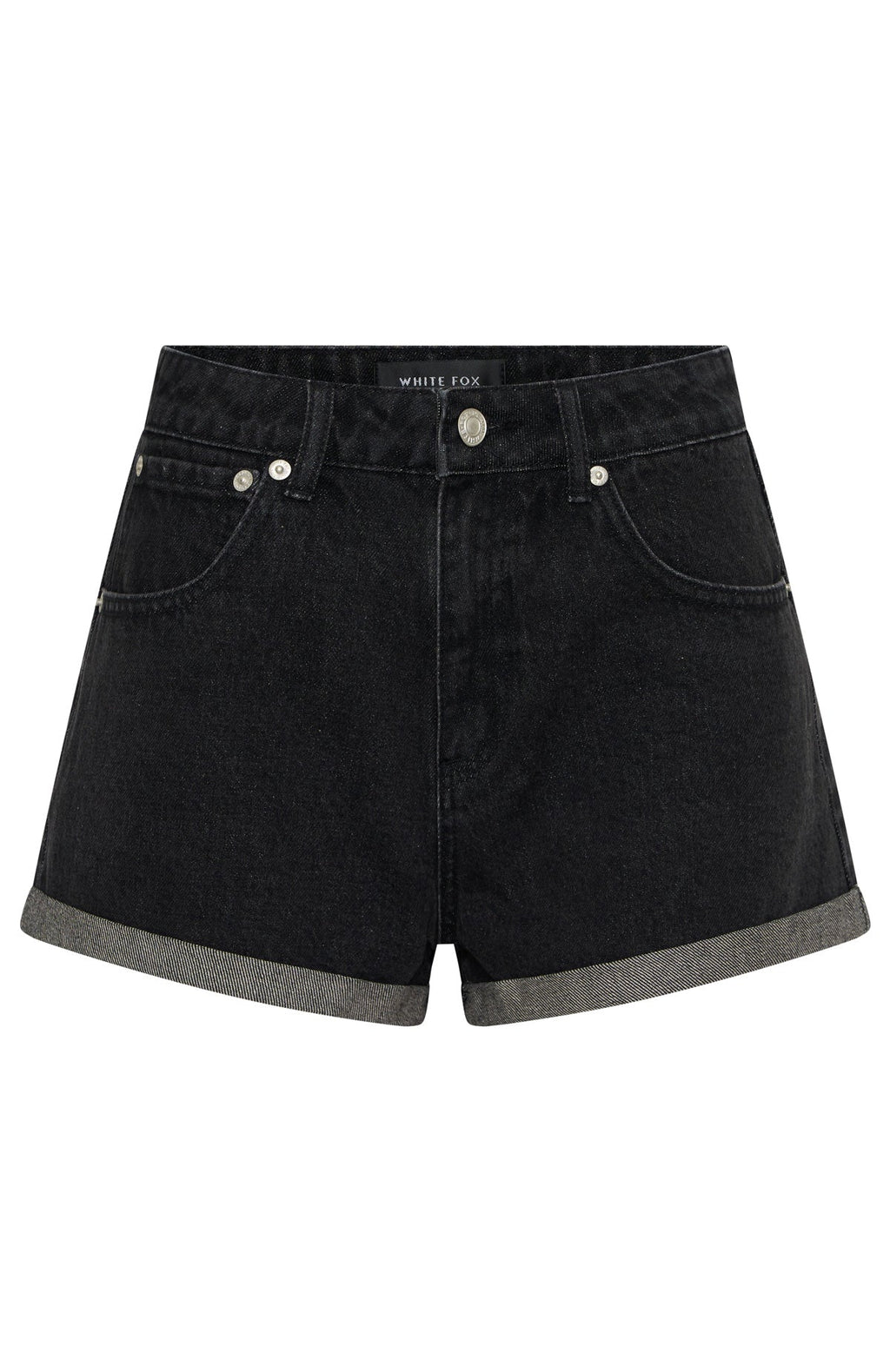 Missin' Something Denim Shorts Black Acid Wash