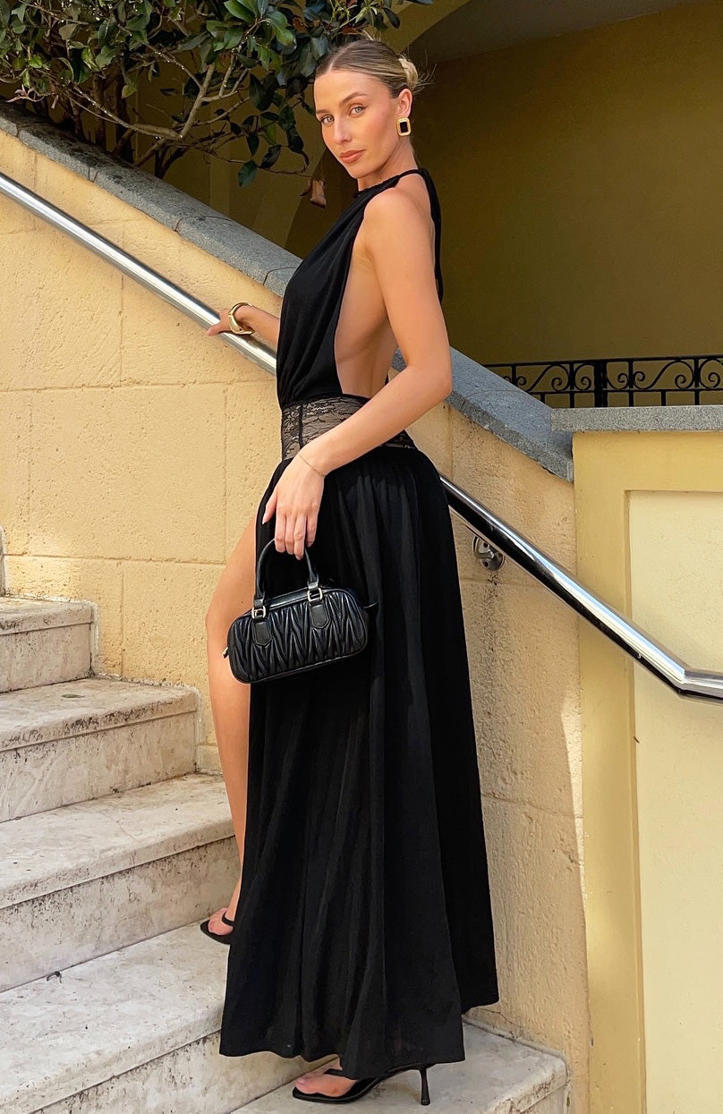 Never On Read Maxi Dress Black