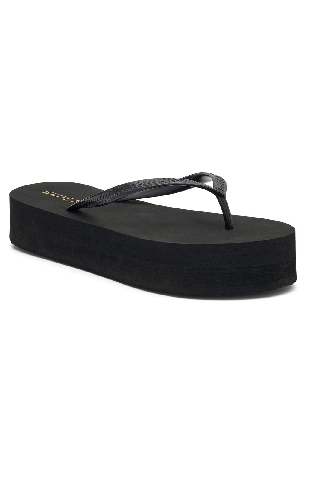 Melody Platform Thong Sandals Black