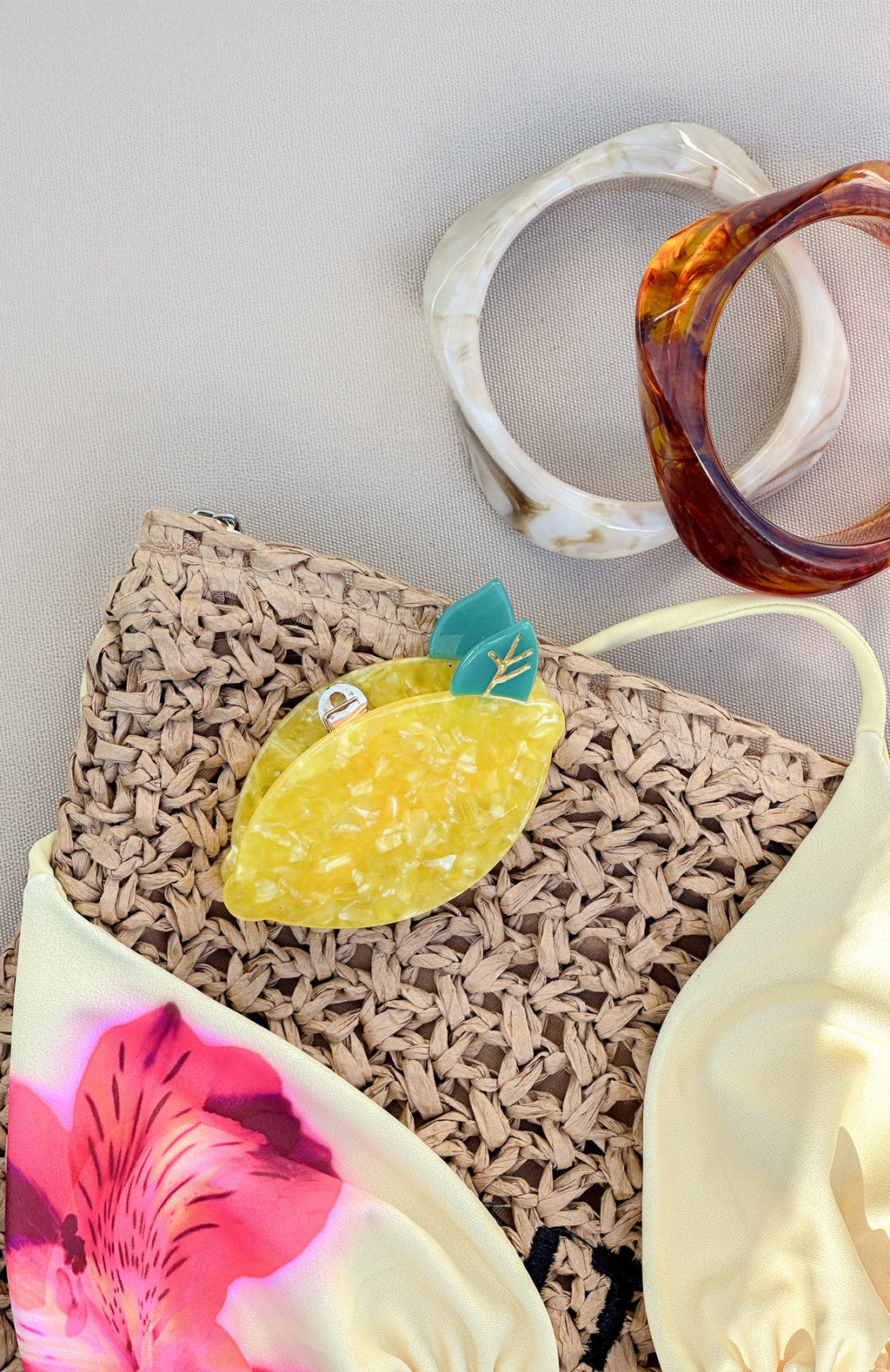 Piper Hair Clip Lemon
