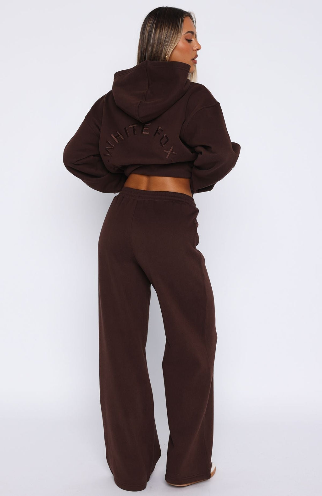 Stay Lifted Wide Leg Sweatpants Bitter Chocolate