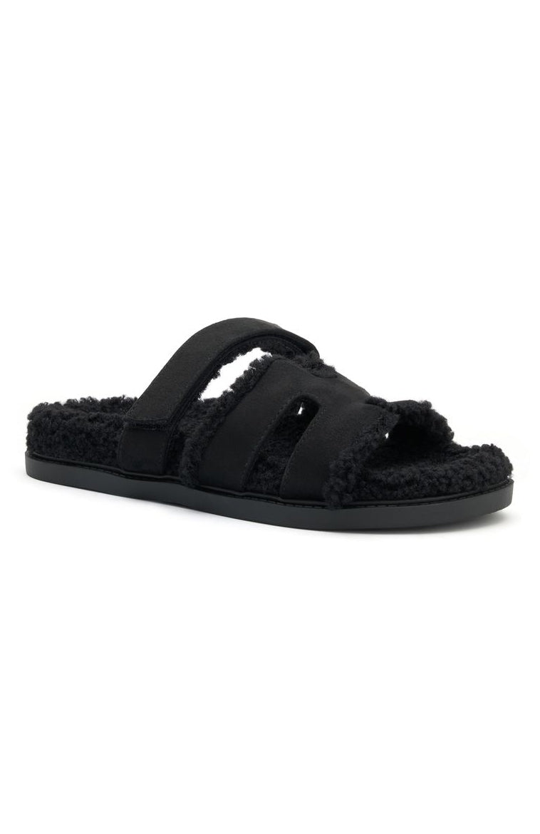 Sandra Shearling Sandals Black