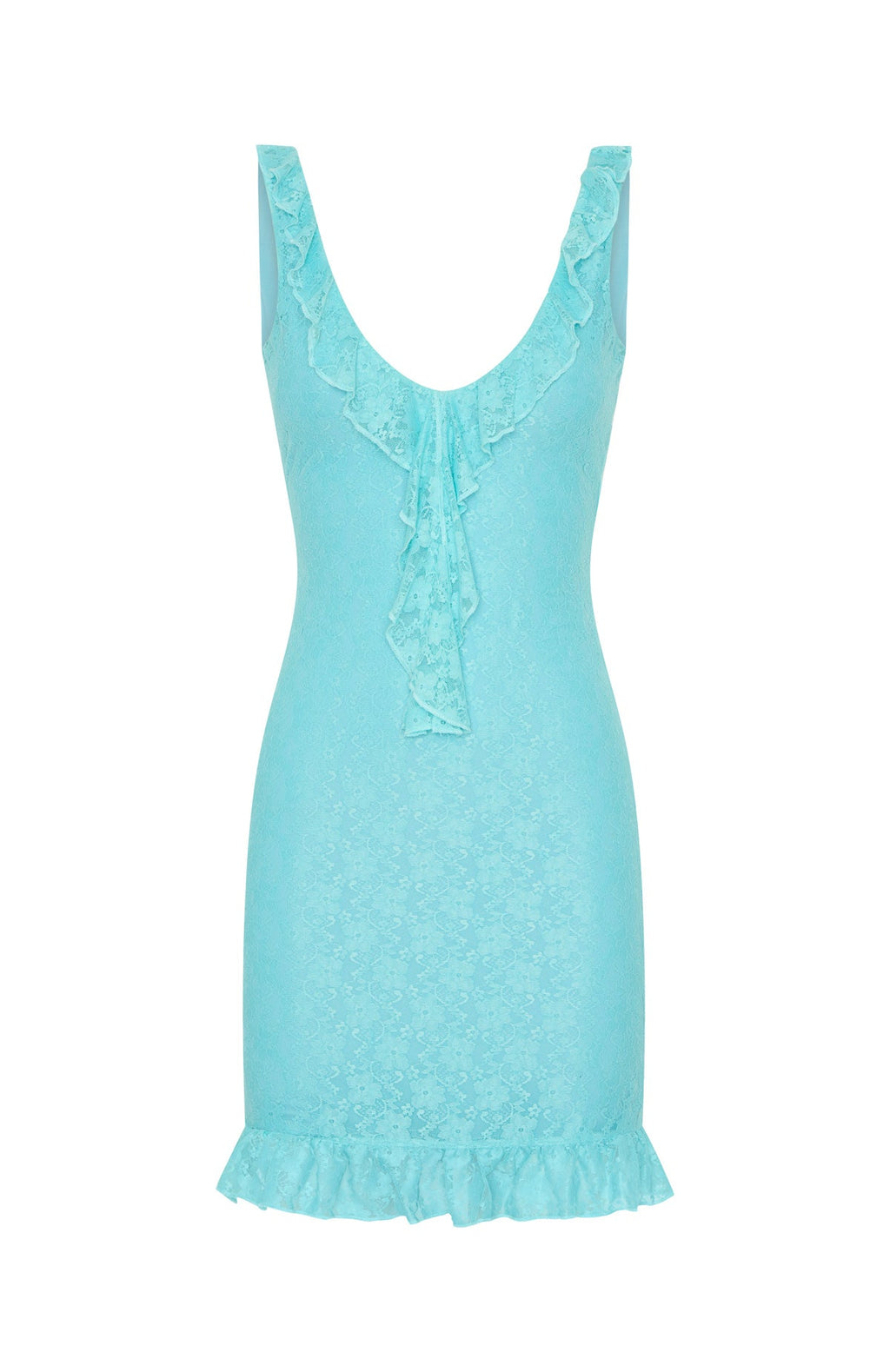Take A Bow Mini Dress Aqua
