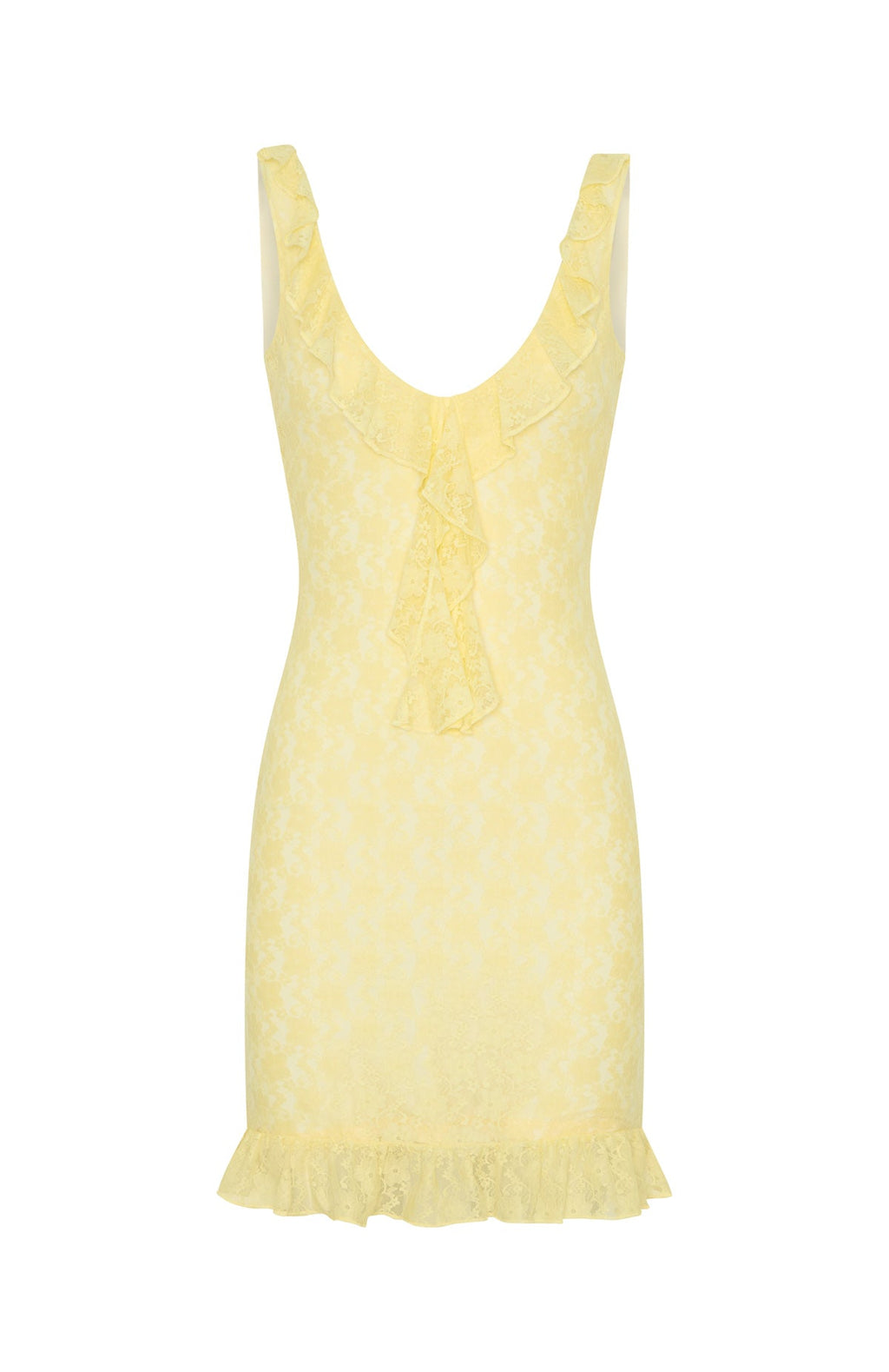 Take A Bow Mini Dress Lemon
