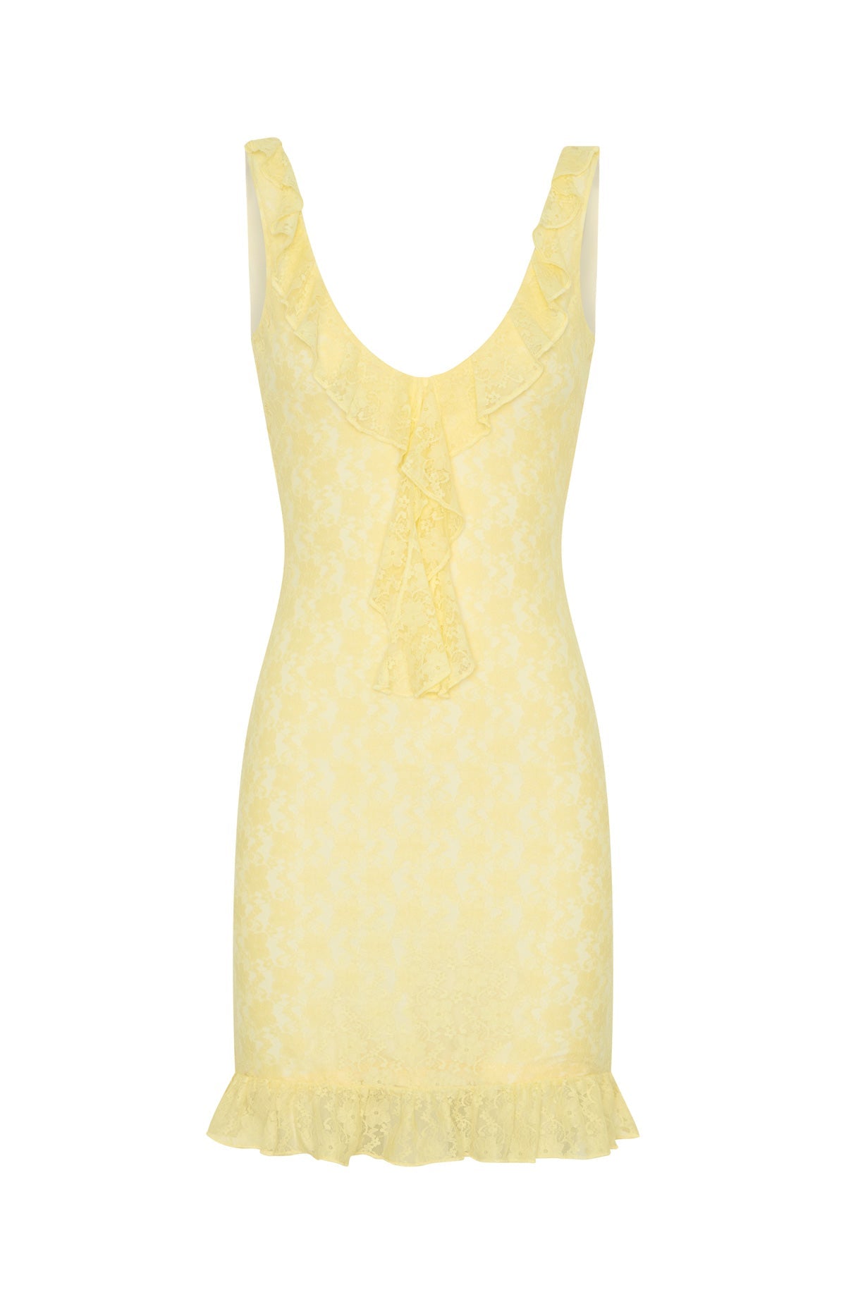 Take A Bow Mini Dress Lemon