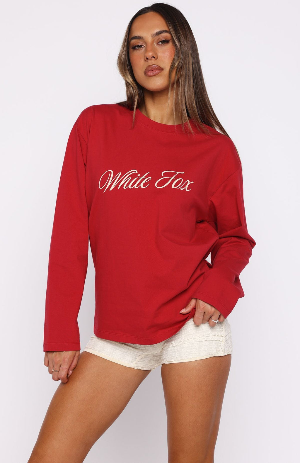What The Heart Wants Long Sleeve Tee Red