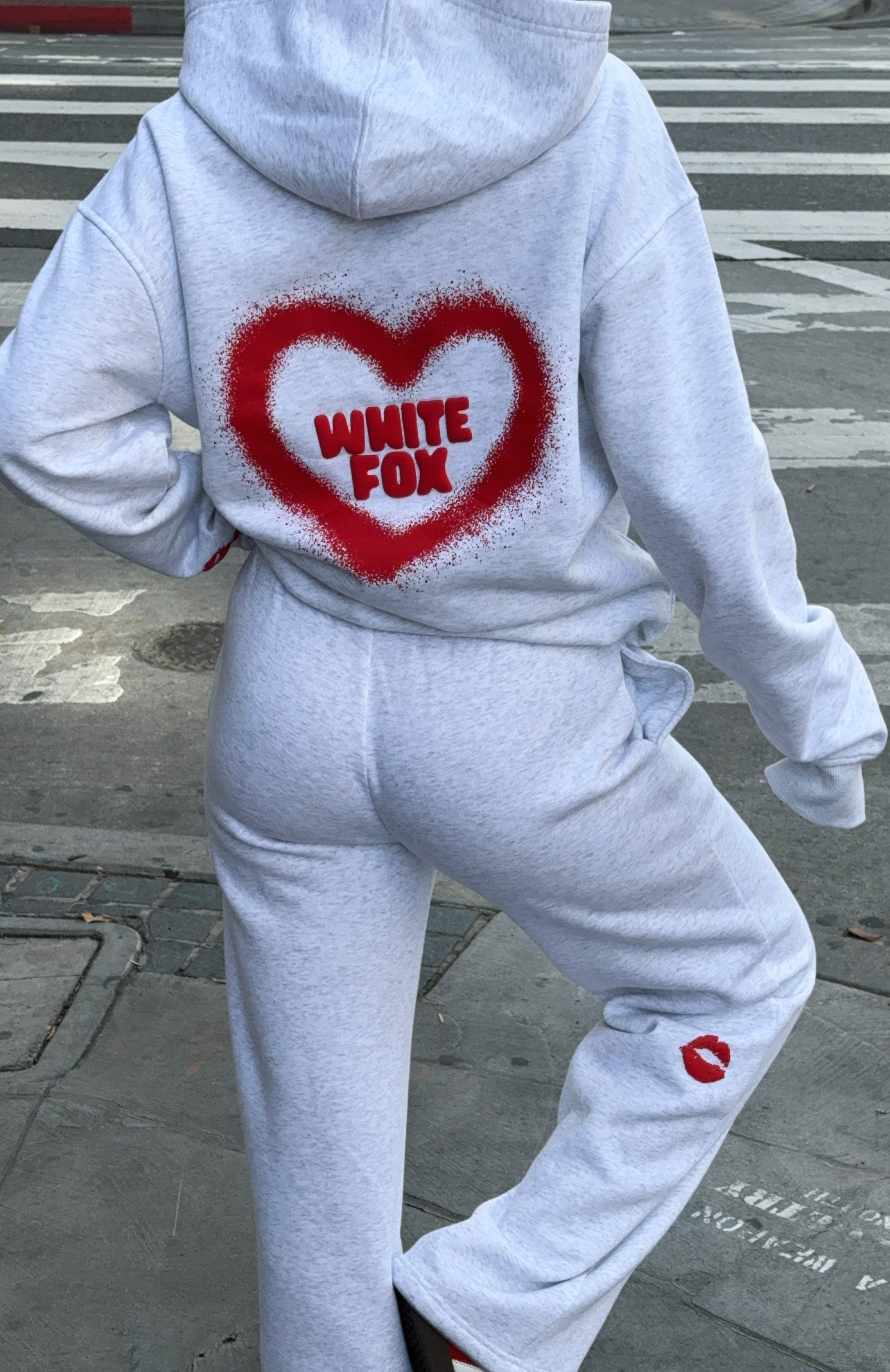 11th Street City Girl At Heart Wide Leg Sweatpants Cherry Glaze