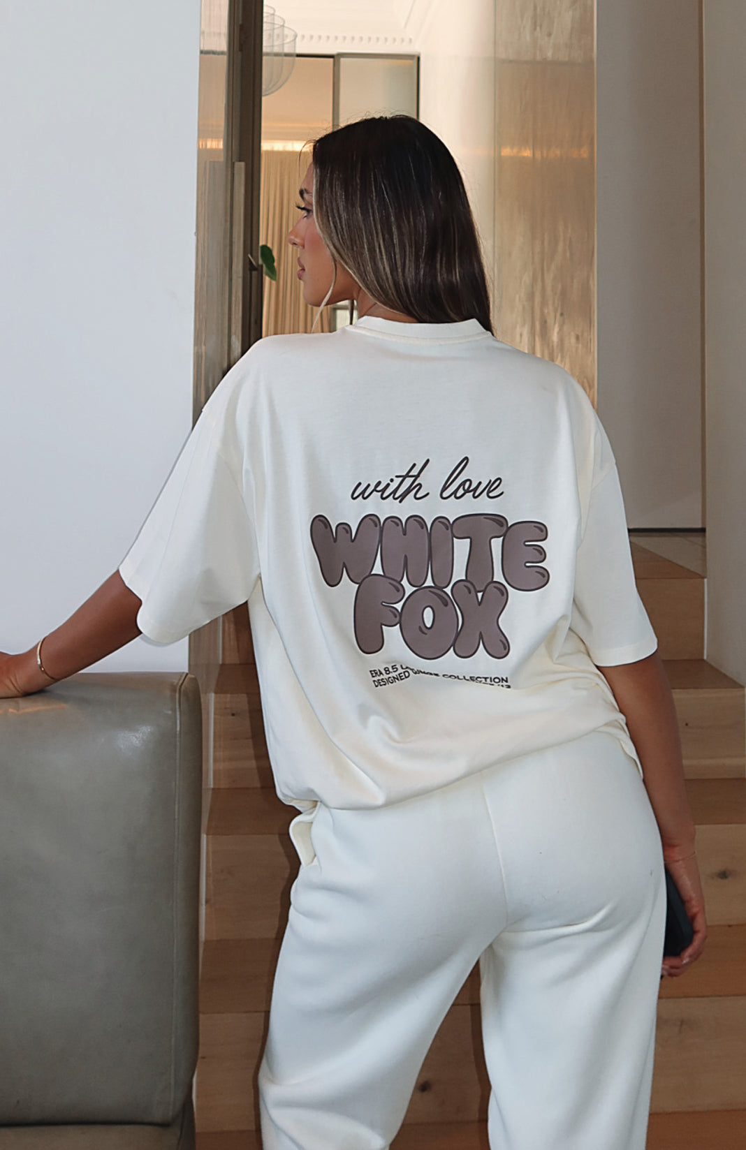 With Love Always Oversized Tee Cream