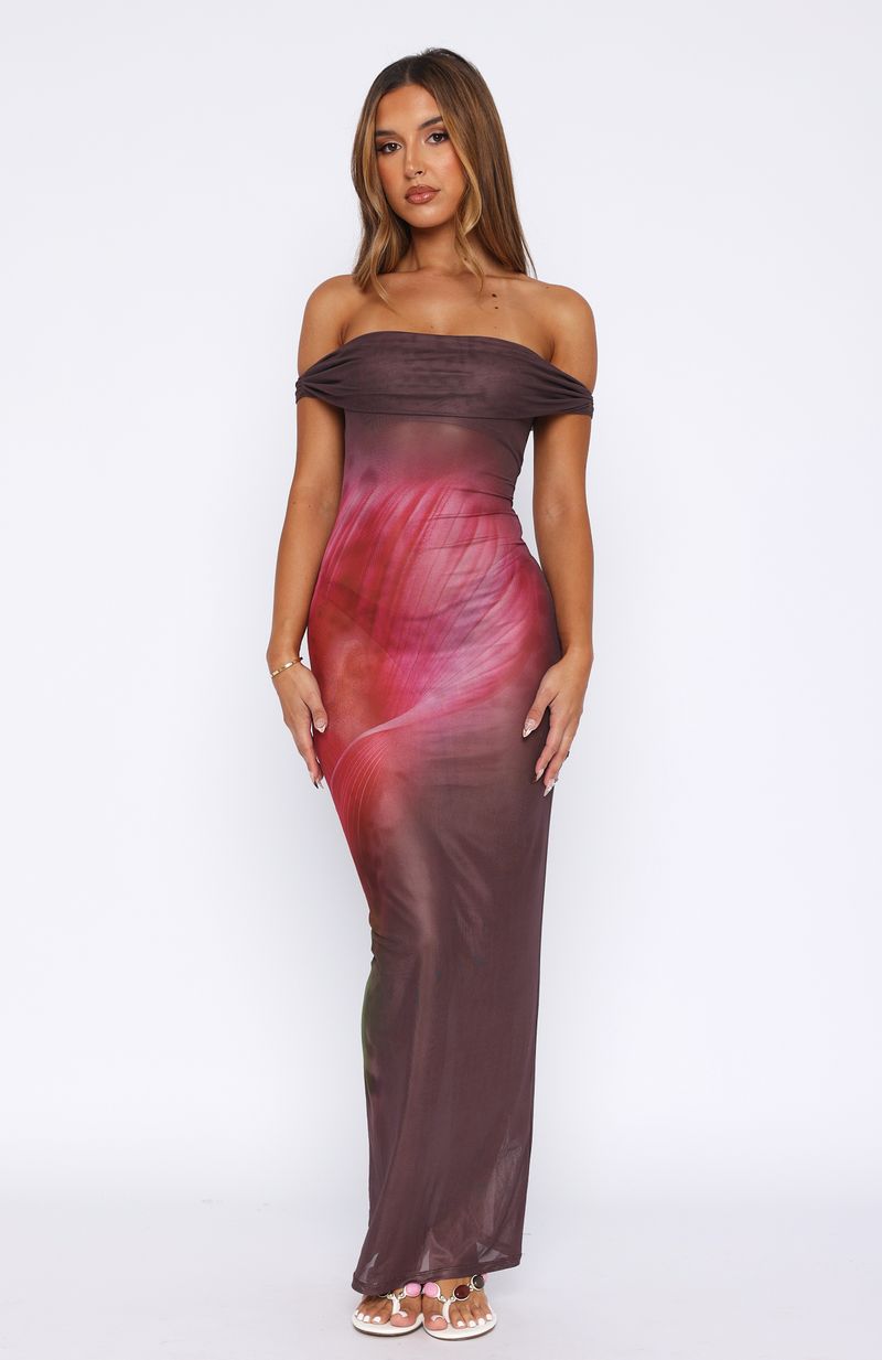Sweet Revenge Off Shoulder Maxi Dress Blush Lily