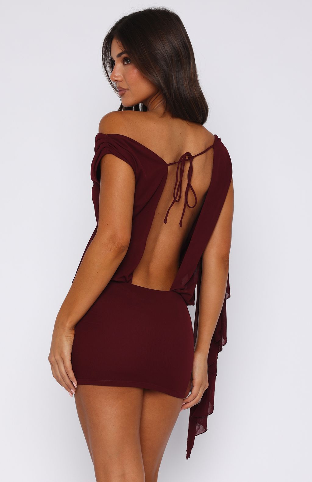Sicilian Dreams Mini Dress Wine