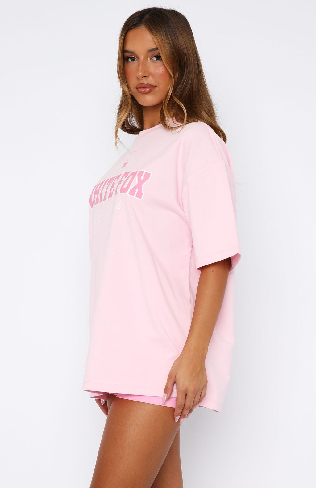 Gave You My Time Oversized Tee Pink