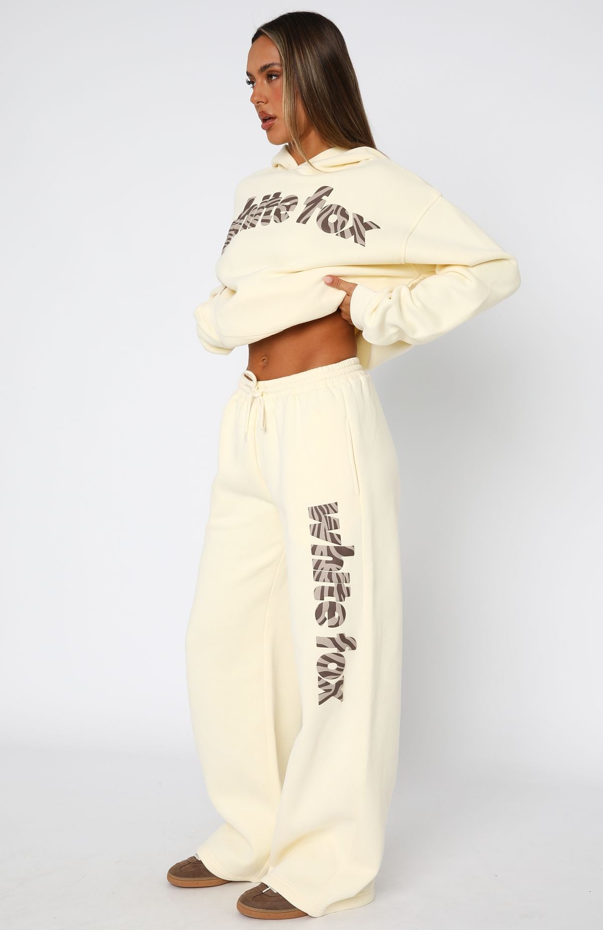 From The Archives Maya Wide Leg Sweatpant Lemon