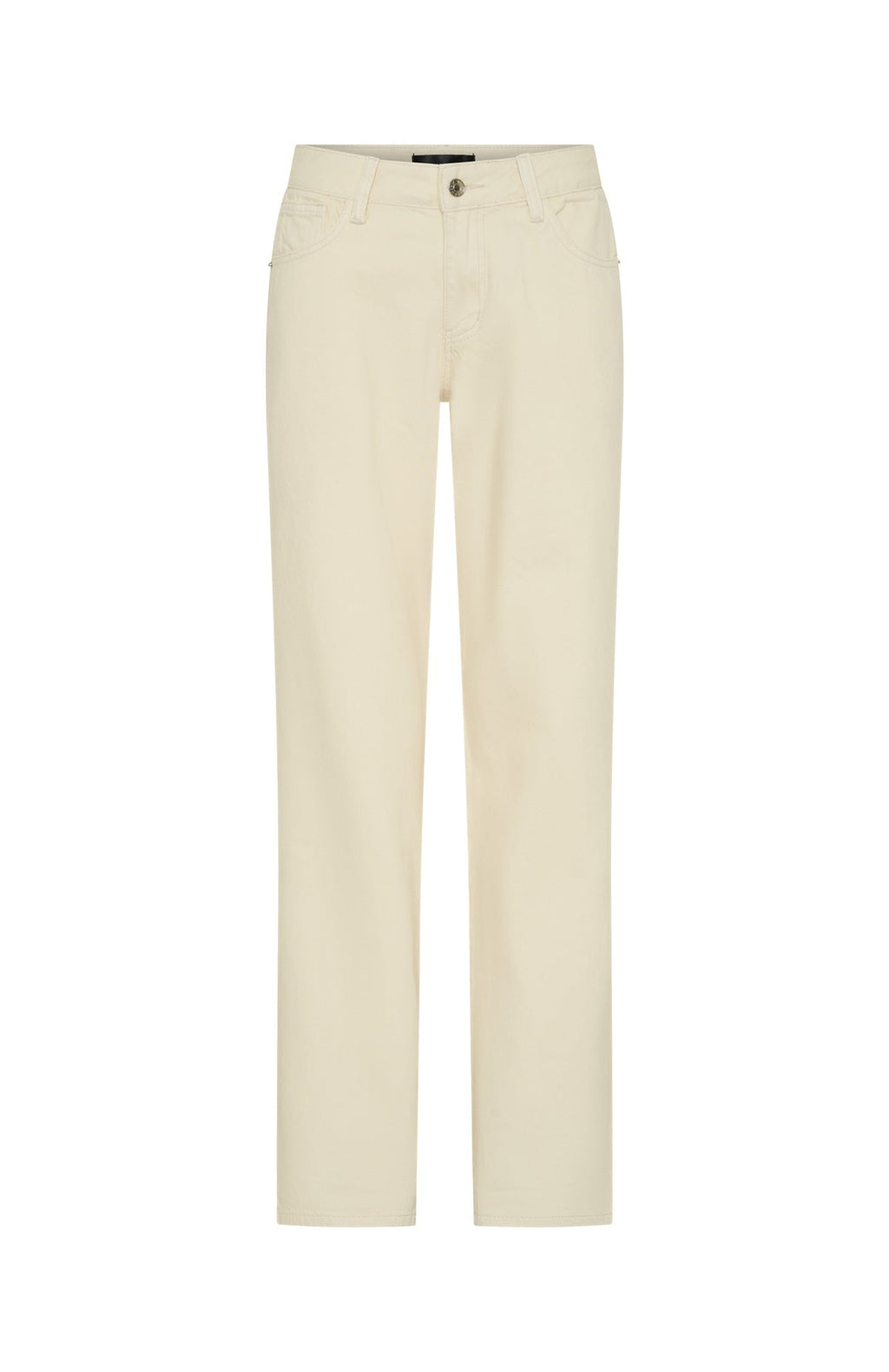 Zara Low Rise Straight Leg Jeans Cream