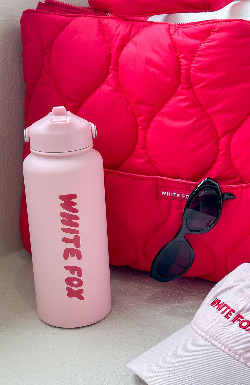 Staying Hydrated Drink Bottle 1L Pink/Red