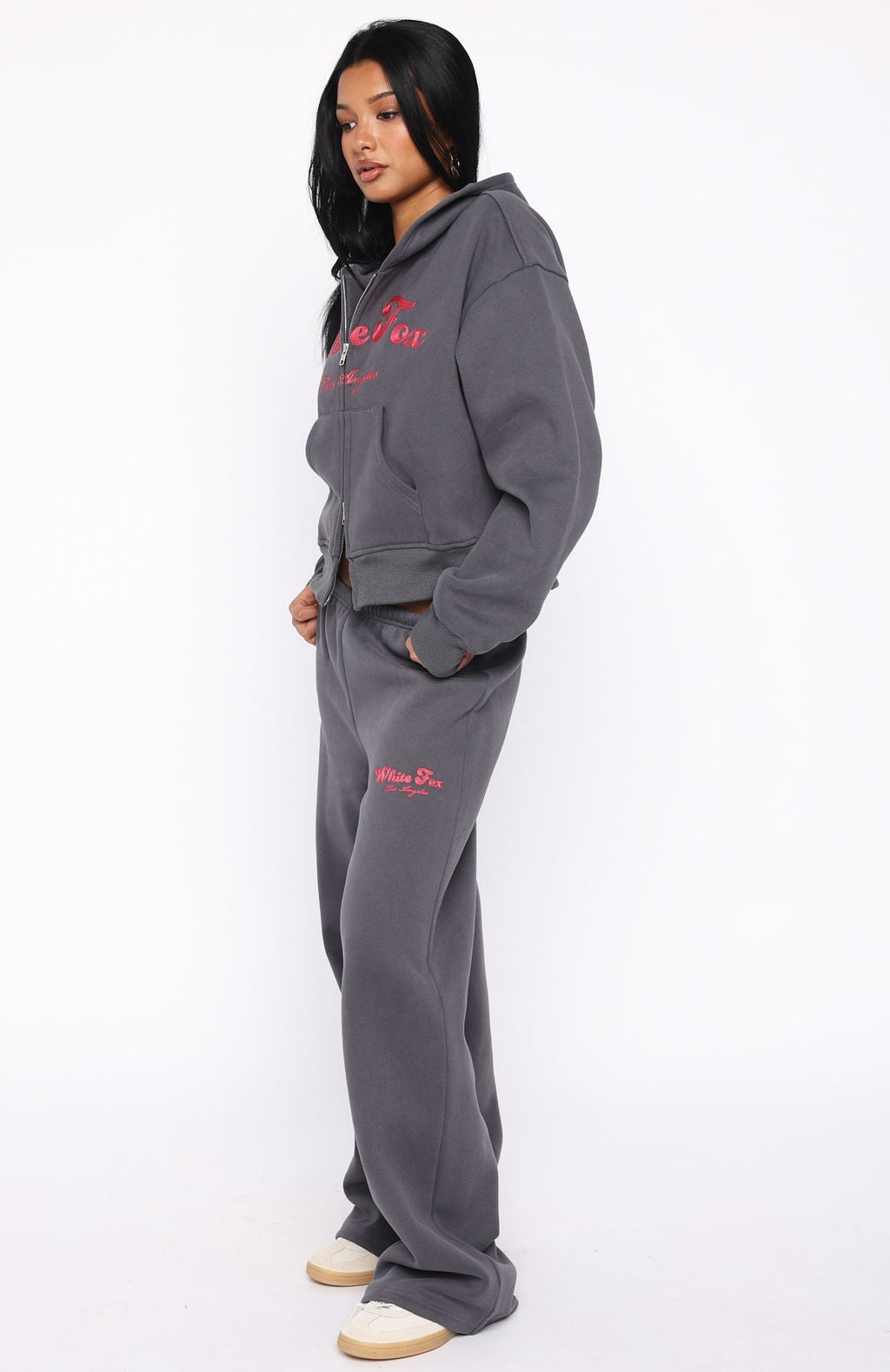 Through Thick And Thin Wide Leg Sweatpants Volcanic