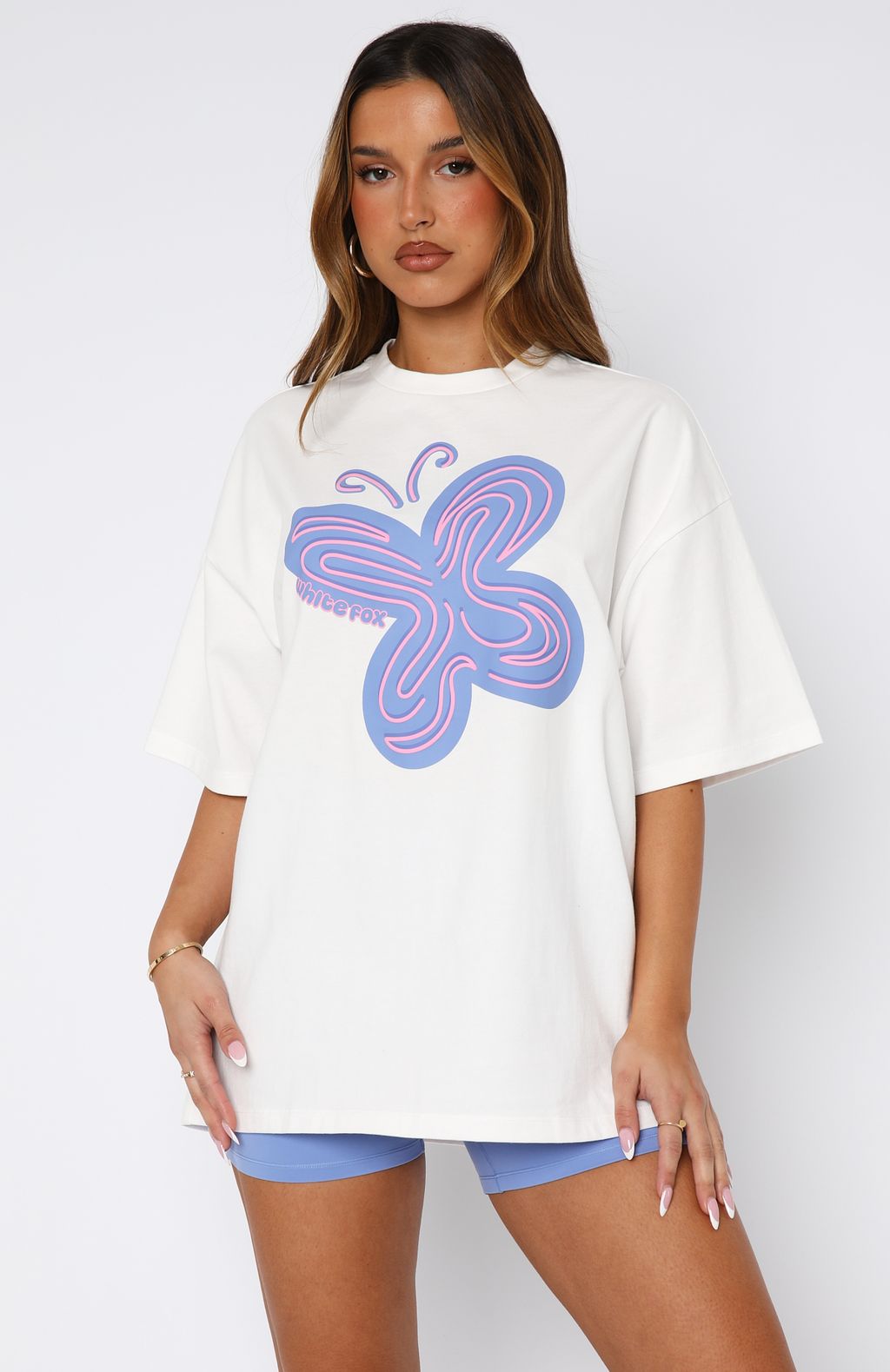 Free Spirited Oversized Tee White