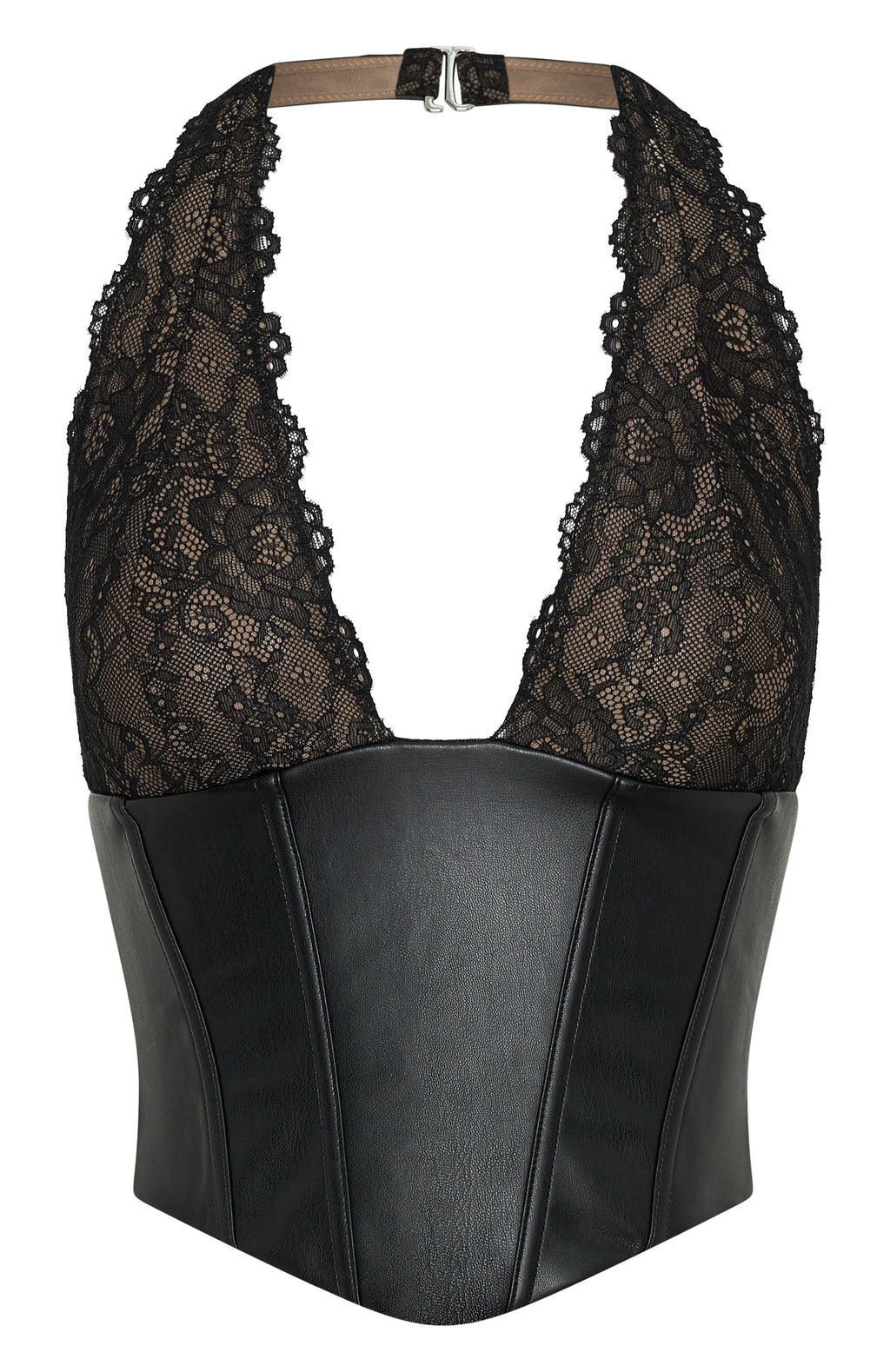 Dreams And Delights PU Bustier Black