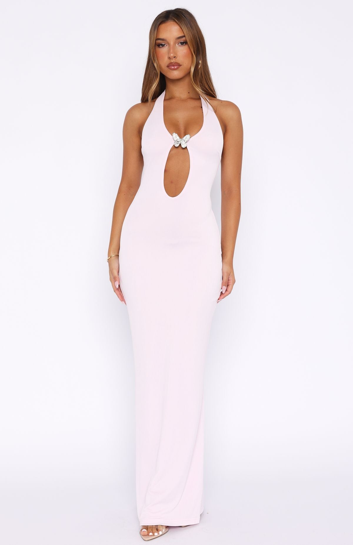 Never Be Friends Maxi Dress Baby Pink
