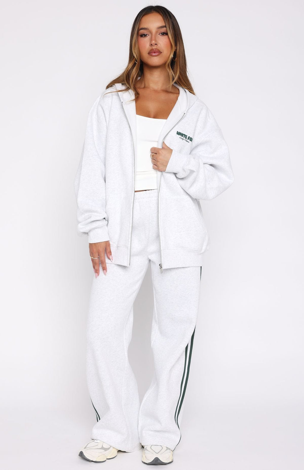 Lucky Thirteen Charise Wide Leg Sweatpants Grey Marle