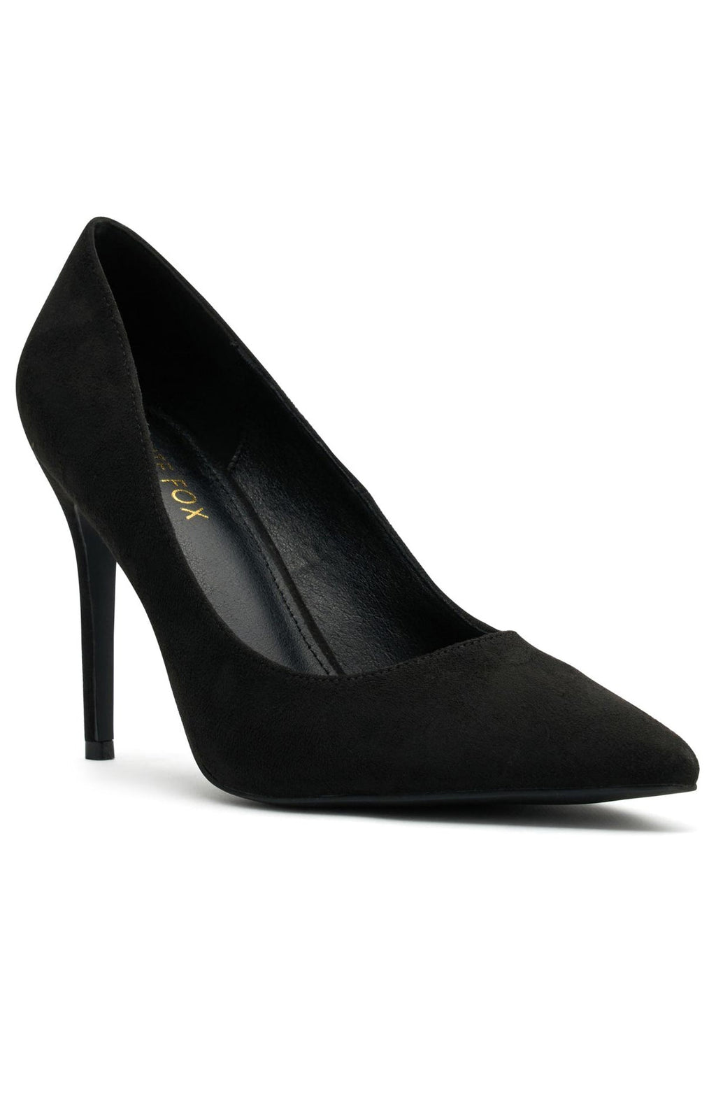 Alara Heels Black Faux Suede