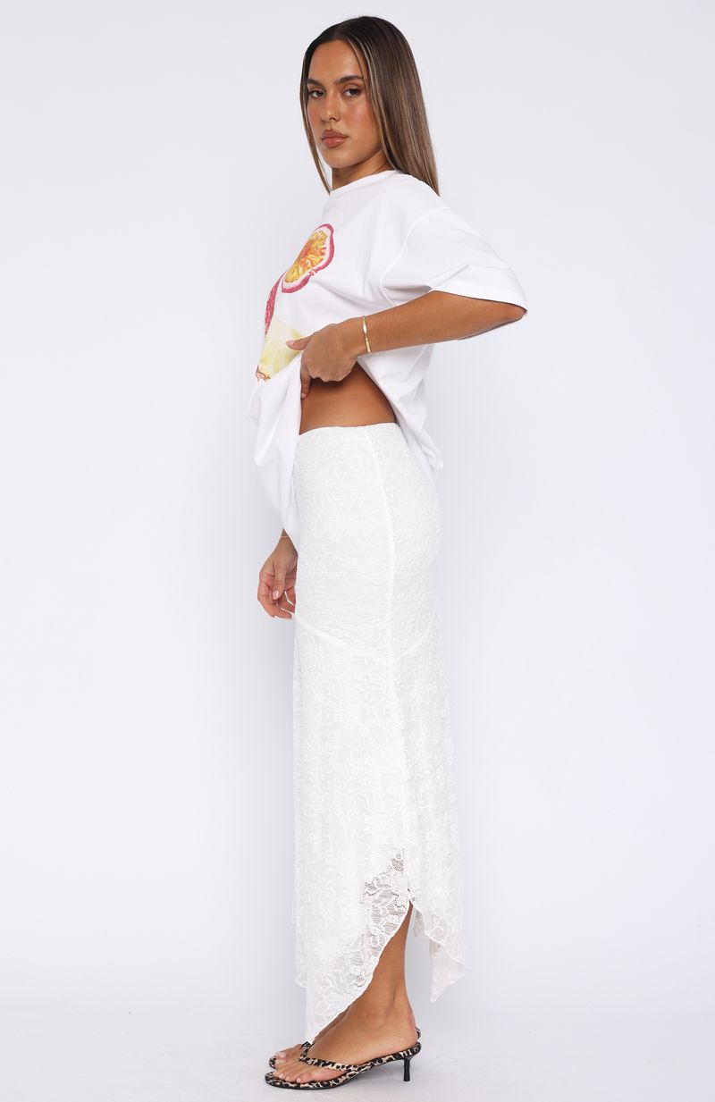 Falling Quick Maxi Skirt White