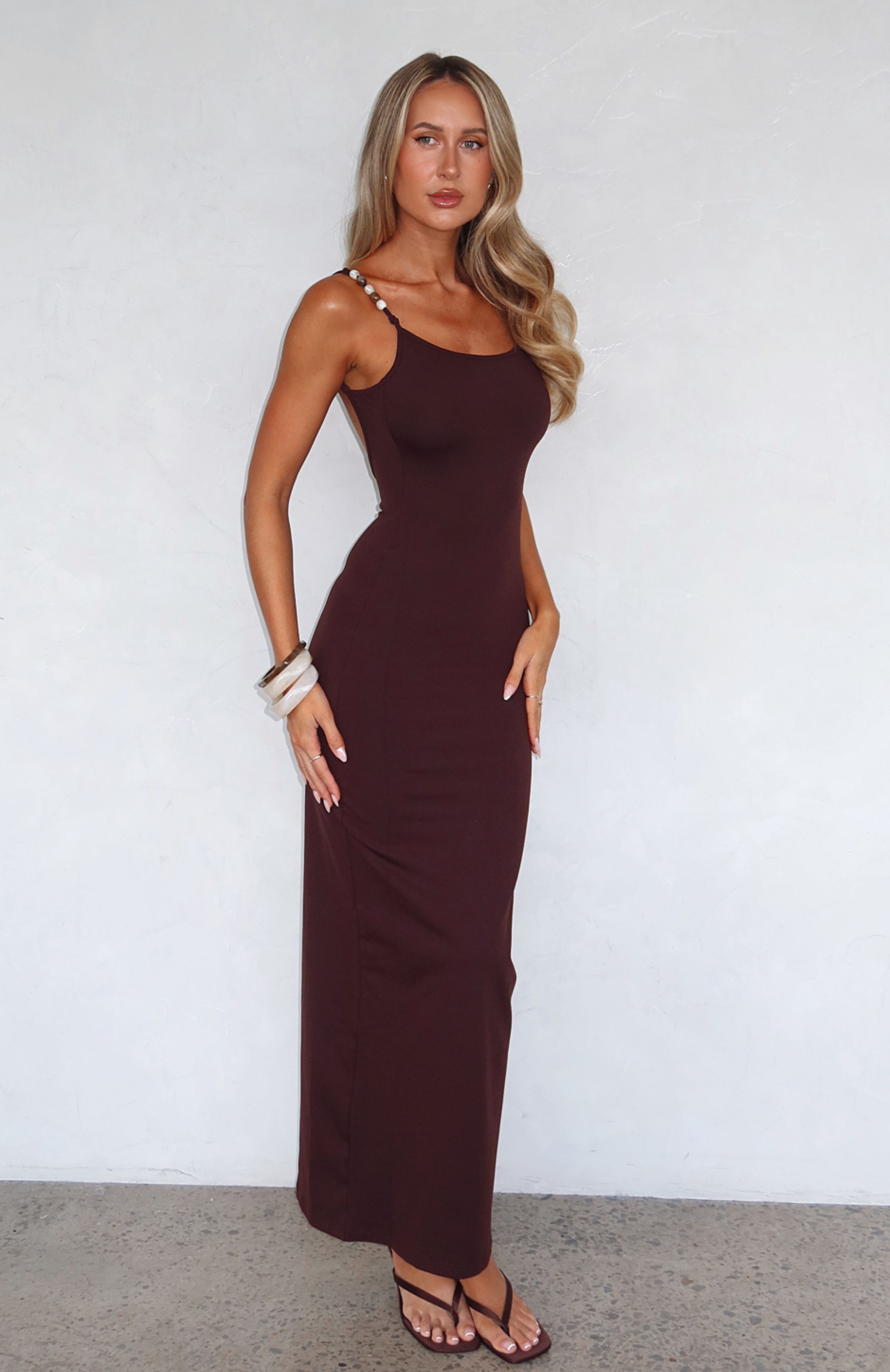 Trusting You Maxi Dress Dark Chocolate